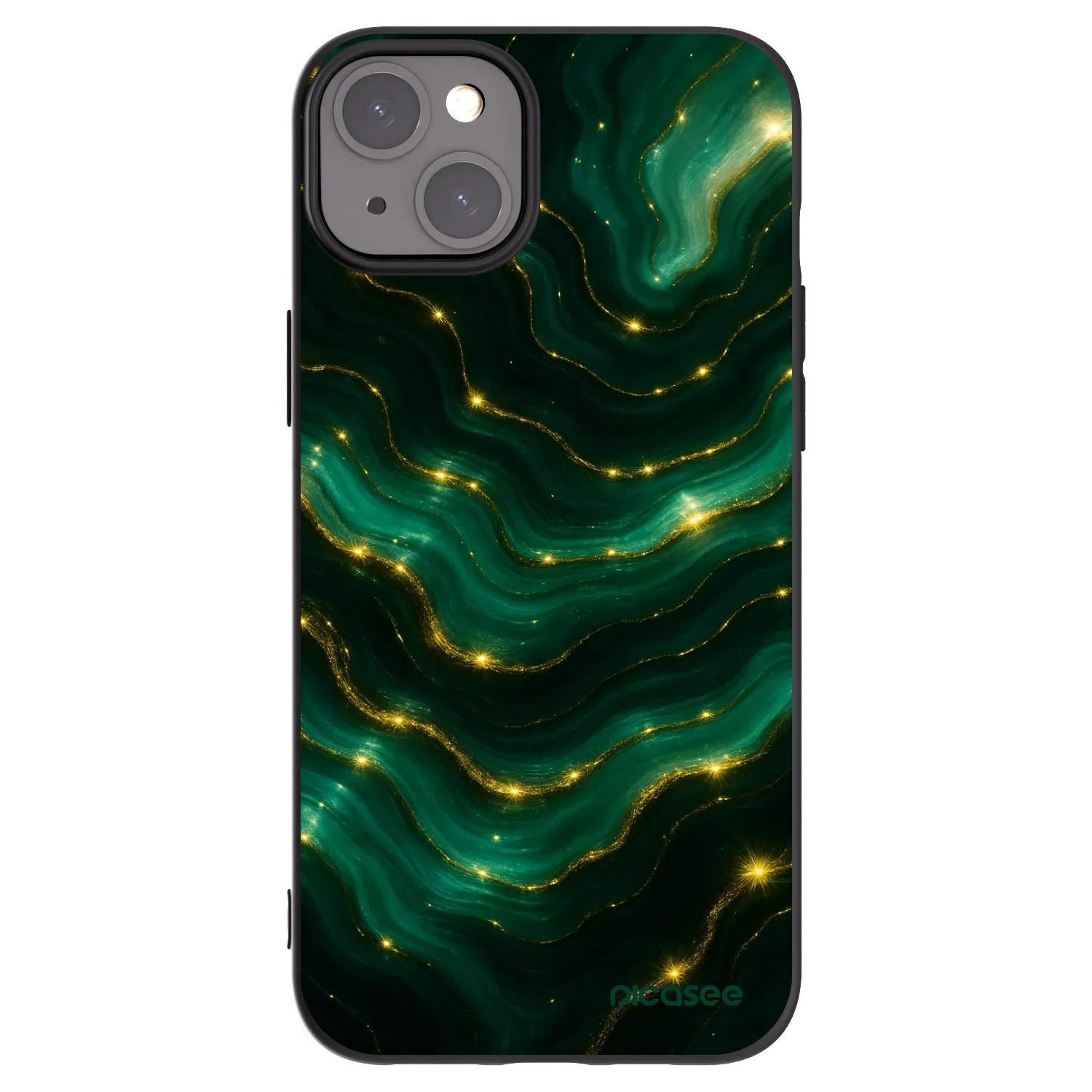 Picasee fekete szilikon tok az alábbi mobiltelefonokra Apple iPhone 15 Plus - Emerald