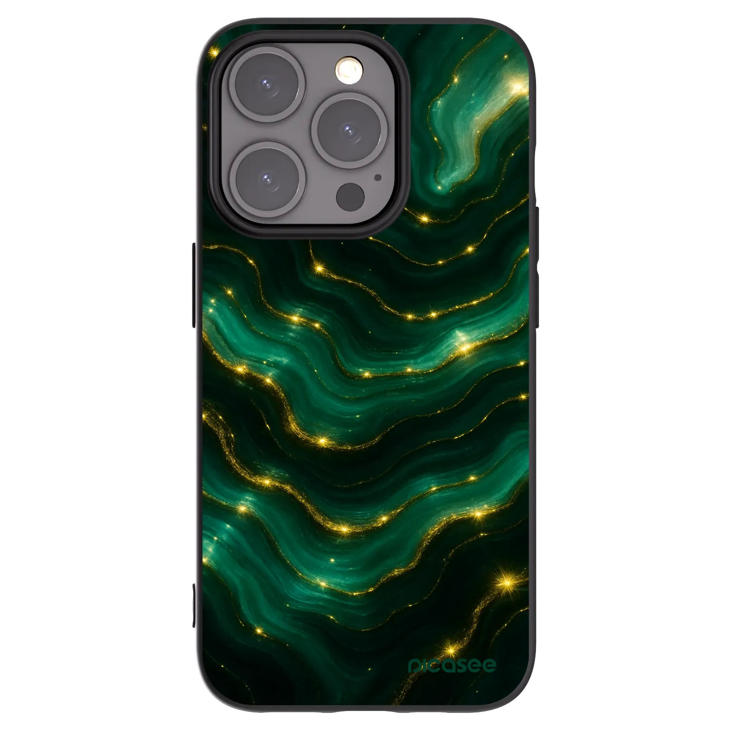 Picasee fekete szilikon tok az alábbi mobiltelefonokra Apple iPhone 15 Pro - Emerald
