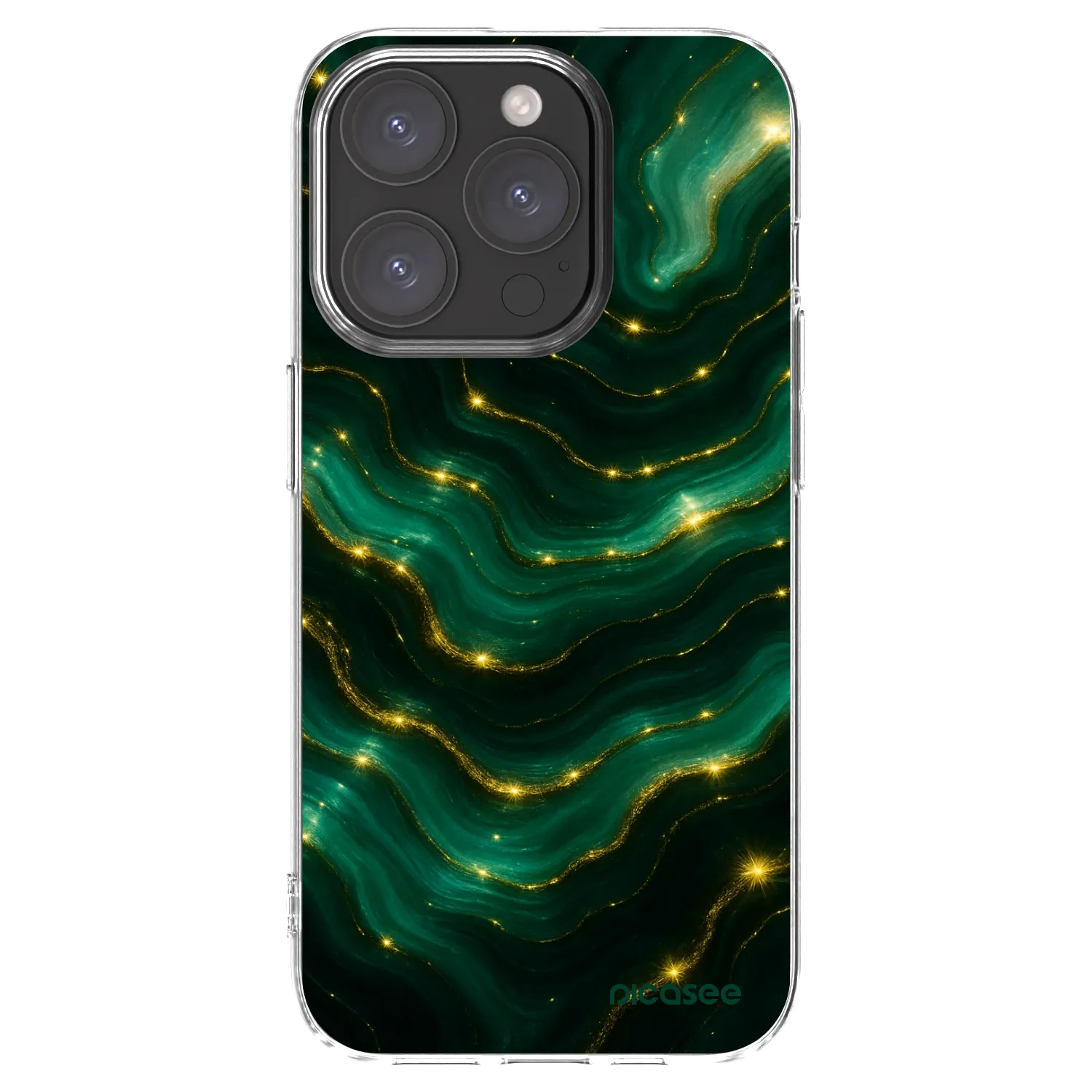 Picasee átlátszó szilikon tok az alábbi mobiltelefonokra Apple iPhone 15 Pro - Emerald
