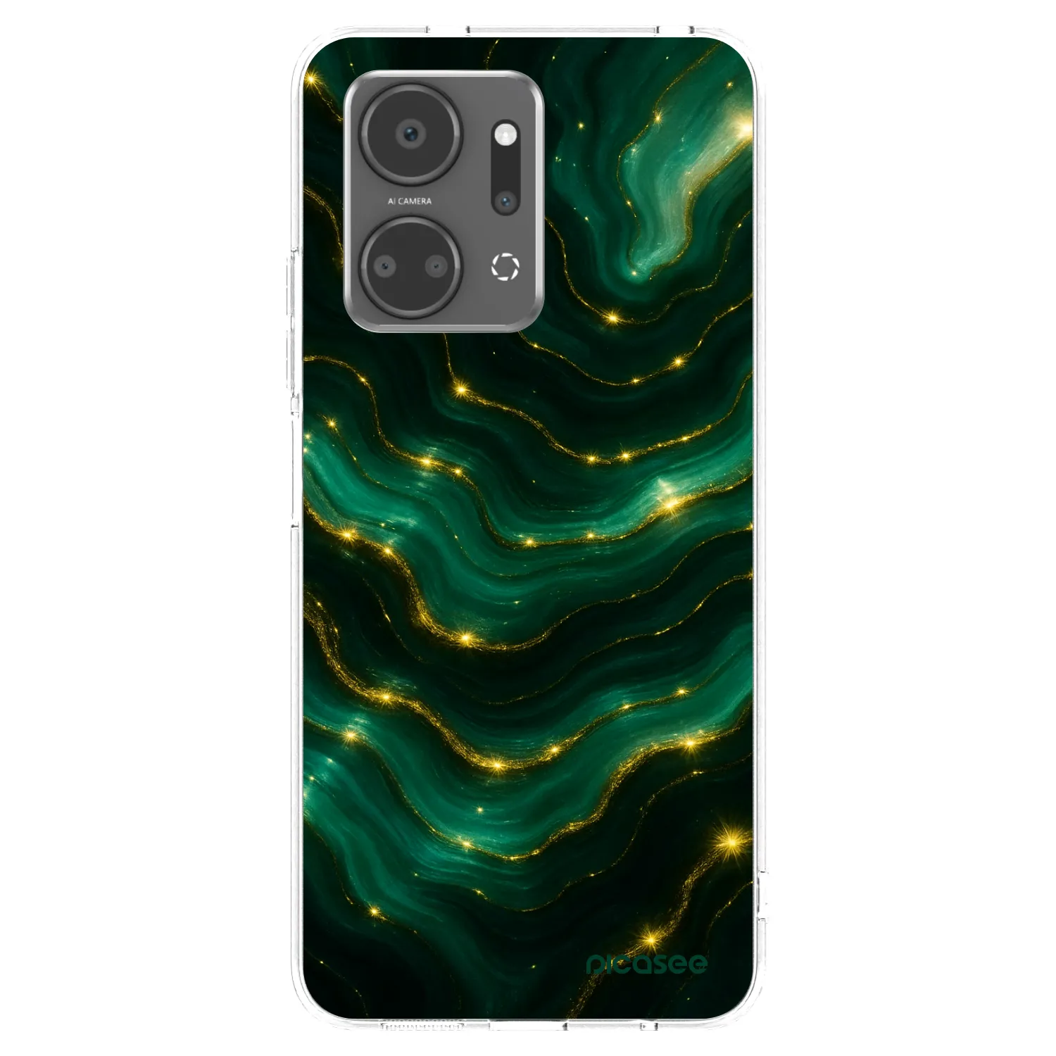 Picasee átlátszó szilikon tok az alábbi mobiltelefonokra Honor X7a - Emerald