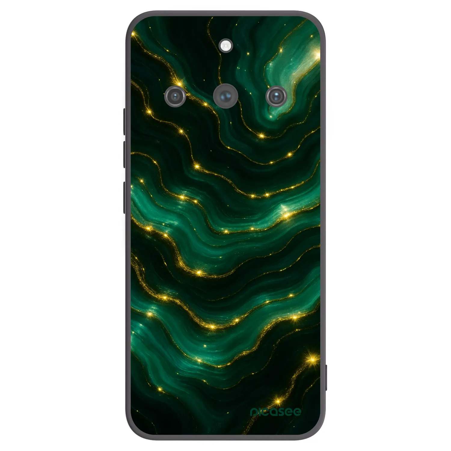 Picasee fekete szilikon tok az alábbi mobiltelefonokra Realme 11 Pro+ - Emerald