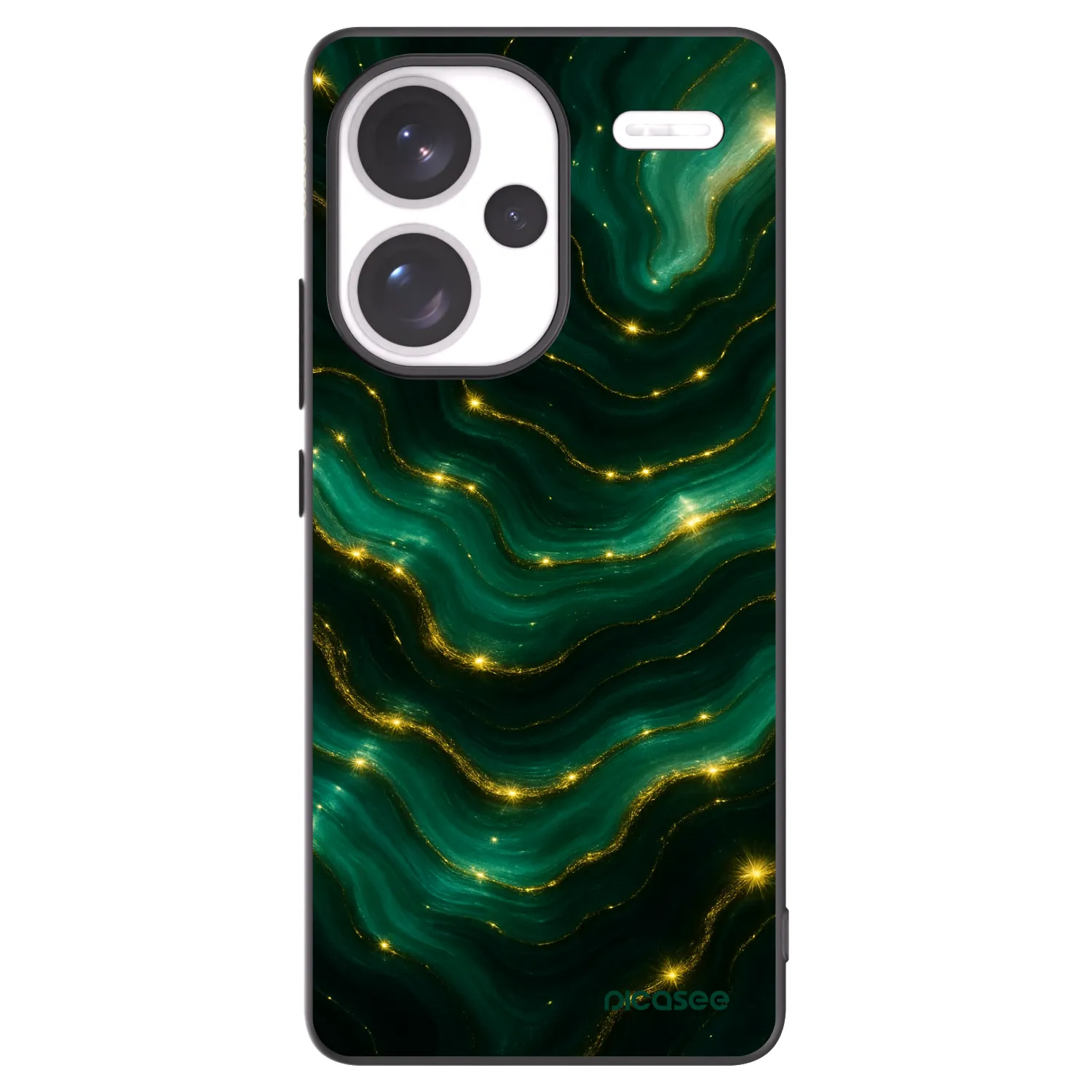 Picasee fekete szilikon tok az alábbi mobiltelefonokra Xiaomi Redmi Note 13 Pro+ 5G - Emerald