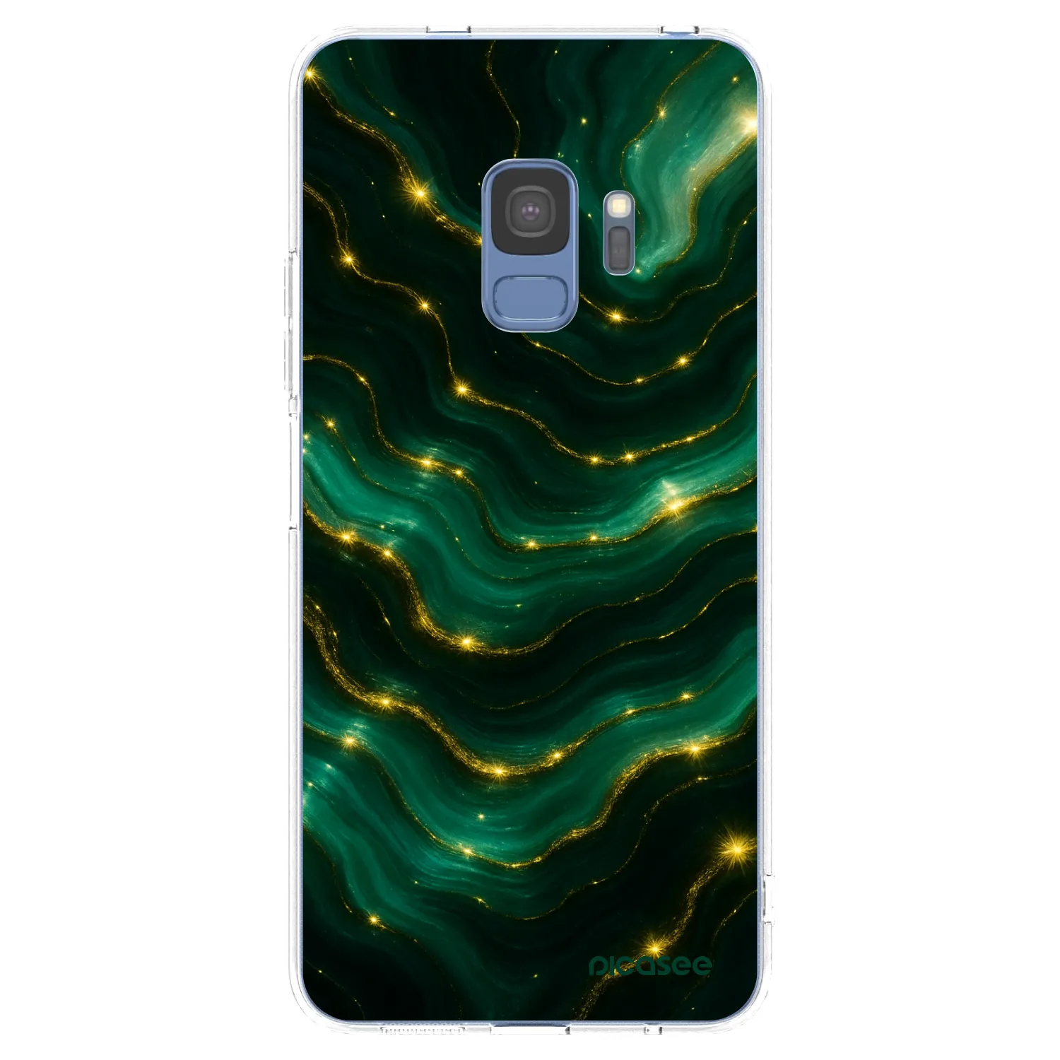Picasee átlátszó szilikon tok az alábbi mobiltelefonokra Samsung Galaxy S9 G960F - Emerald