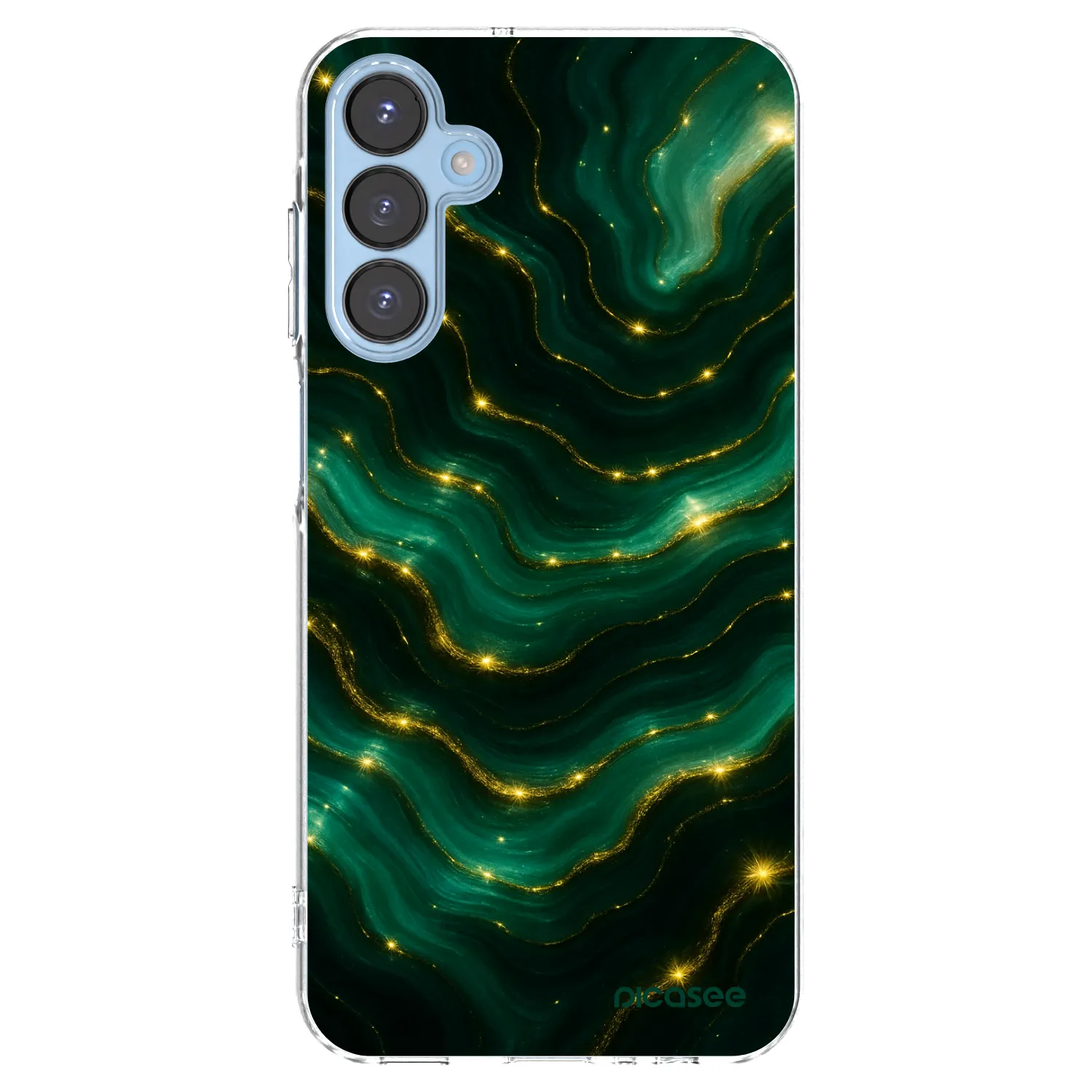 Picasee átlátszó szilikon tok az alábbi mobiltelefonokra Samsung Galaxy A15 A156B 5G - Emerald