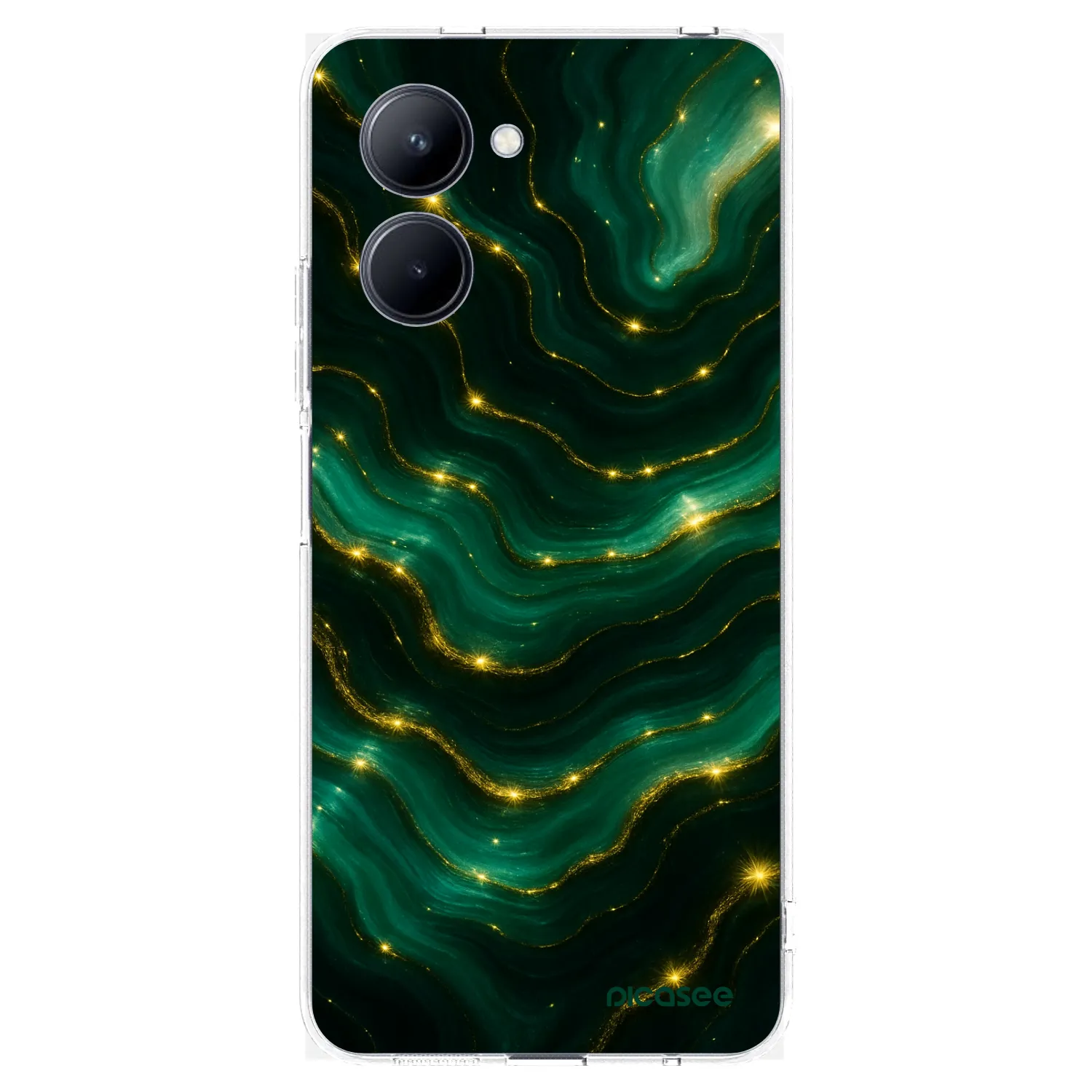Picasee átlátszó szilikon tok az alábbi mobiltelefonokra Realme C33 (2023) - Emerald