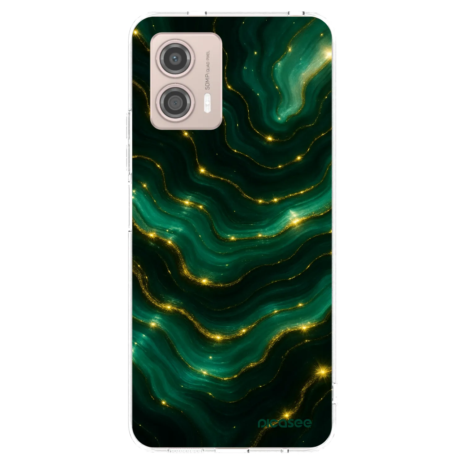 Picasee átlátszó szilikon tok az alábbi mobiltelefonokra Motorola Moto G53 5G - Emerald