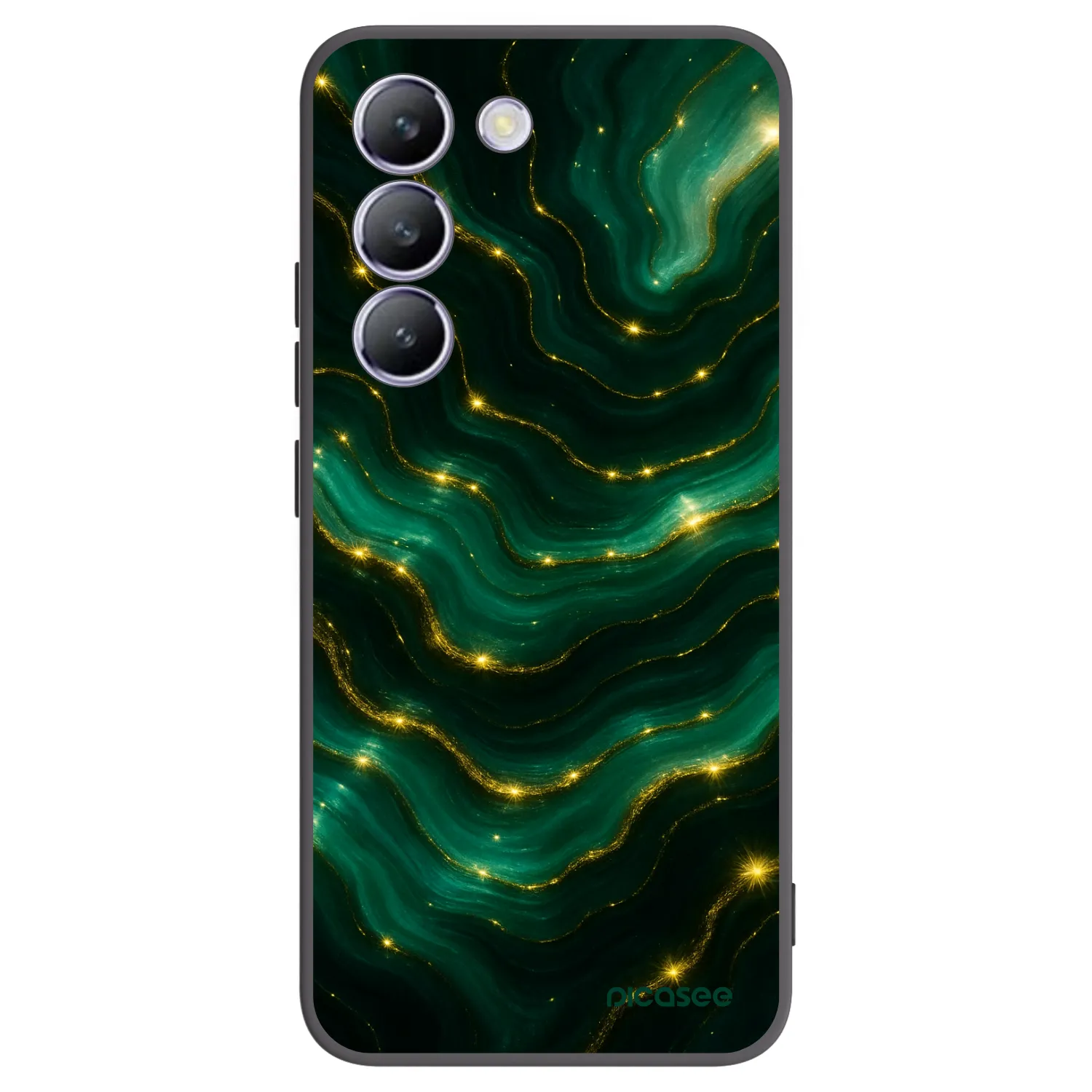 Picasee fekete szilikon tok az alábbi mobiltelefonokra Vivo V40 SE 5G - Emerald