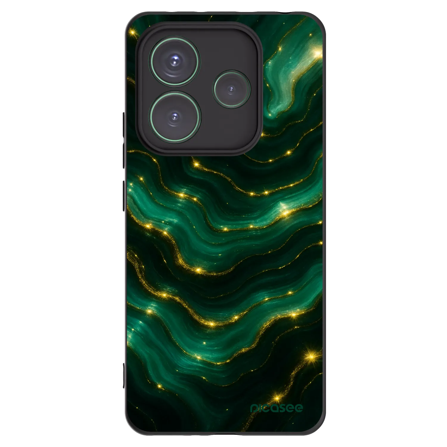Picasee fekete szilikon tok az alábbi mobiltelefonokra Xiaomi Redmi Note 14 5G - Emerald