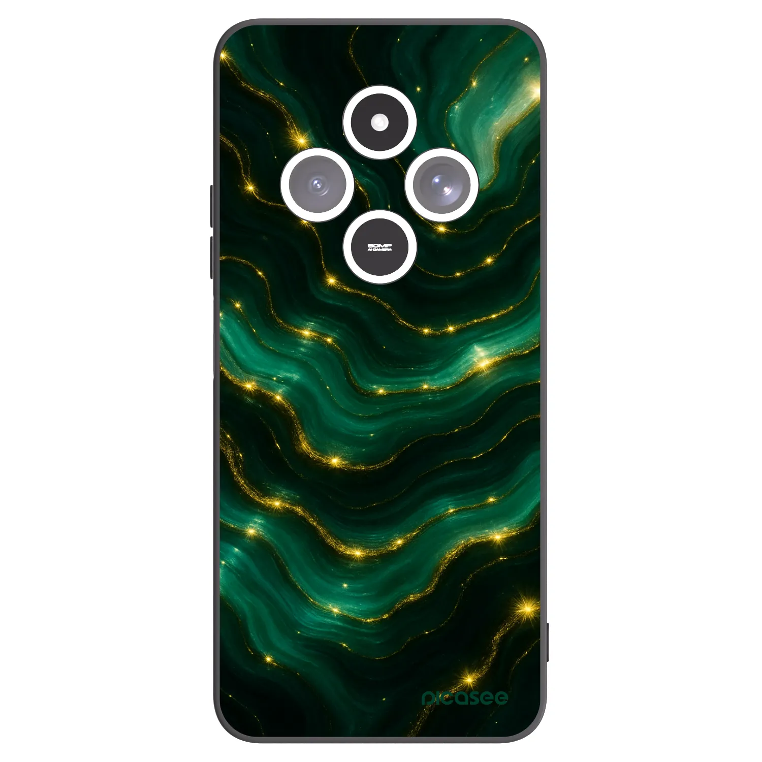 Picasee fekete szilikon tok az alábbi mobiltelefonokra Xiaomi Redmi 14C - Emerald