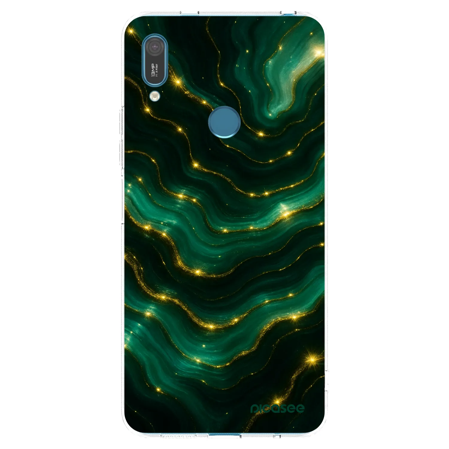Picasee átlátszó szilikon tok az alábbi mobiltelefonokra Huawei Y7 2019 - Emerald