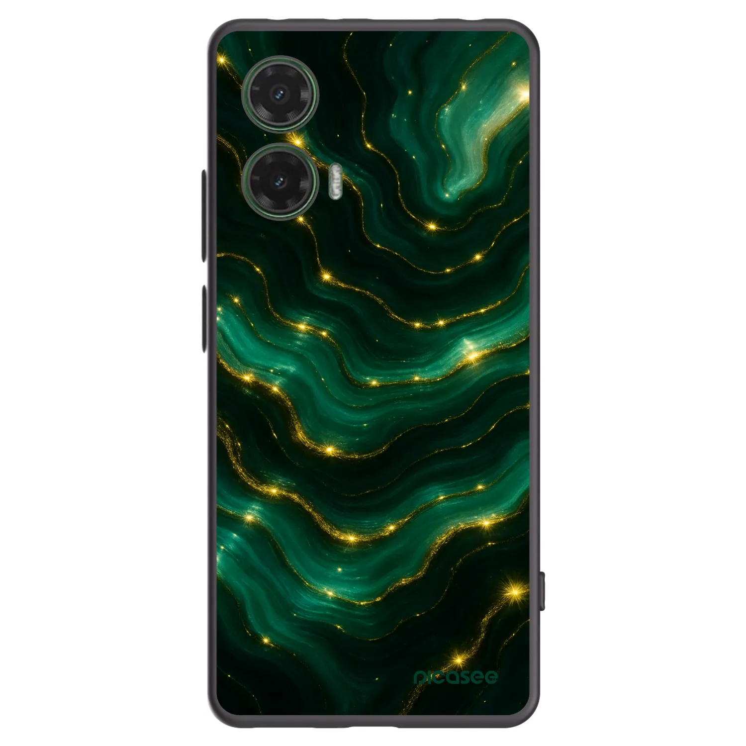 Picasee fekete szilikon tok az alábbi mobiltelefonokra Motorola Moto G35 5G - Emerald