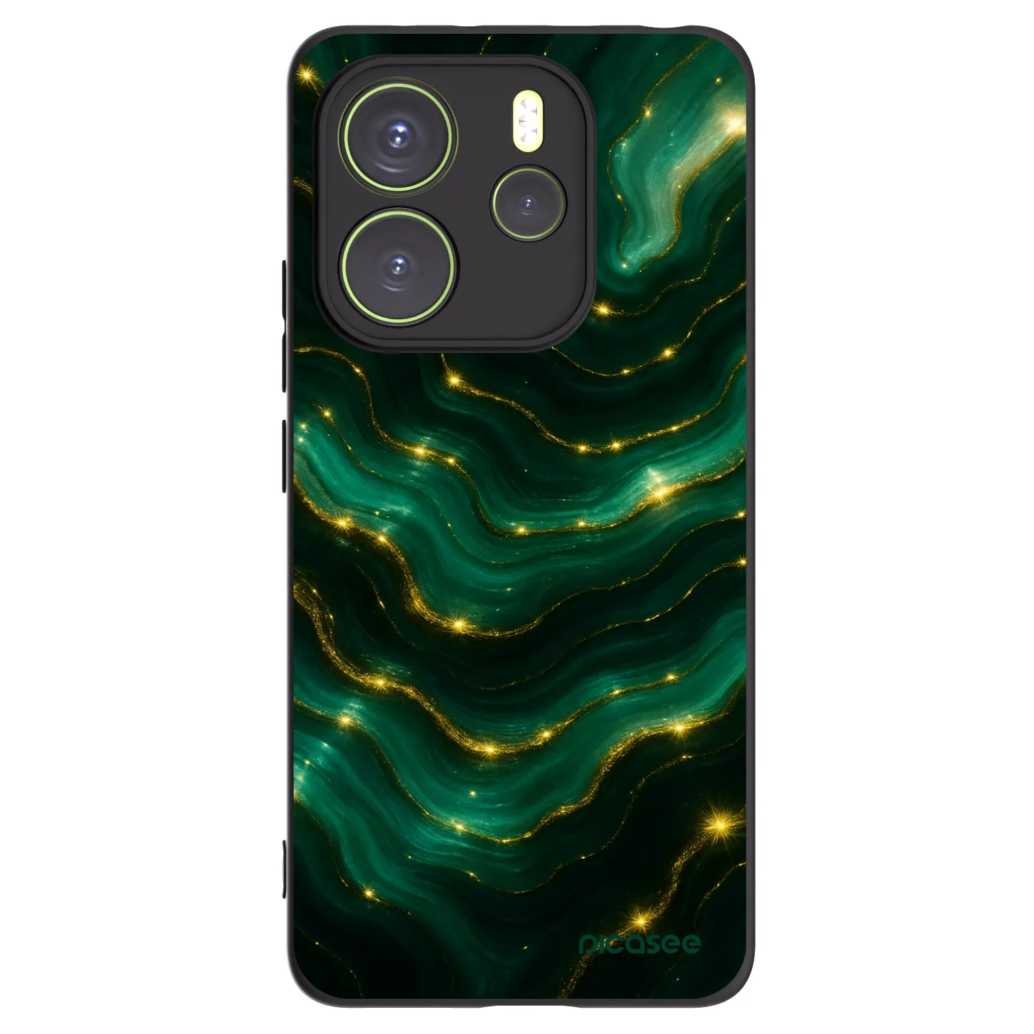 Picasee fekete szilikon tok az alábbi mobiltelefonokra Xiaomi Redmi Note 14 4G - Emerald
