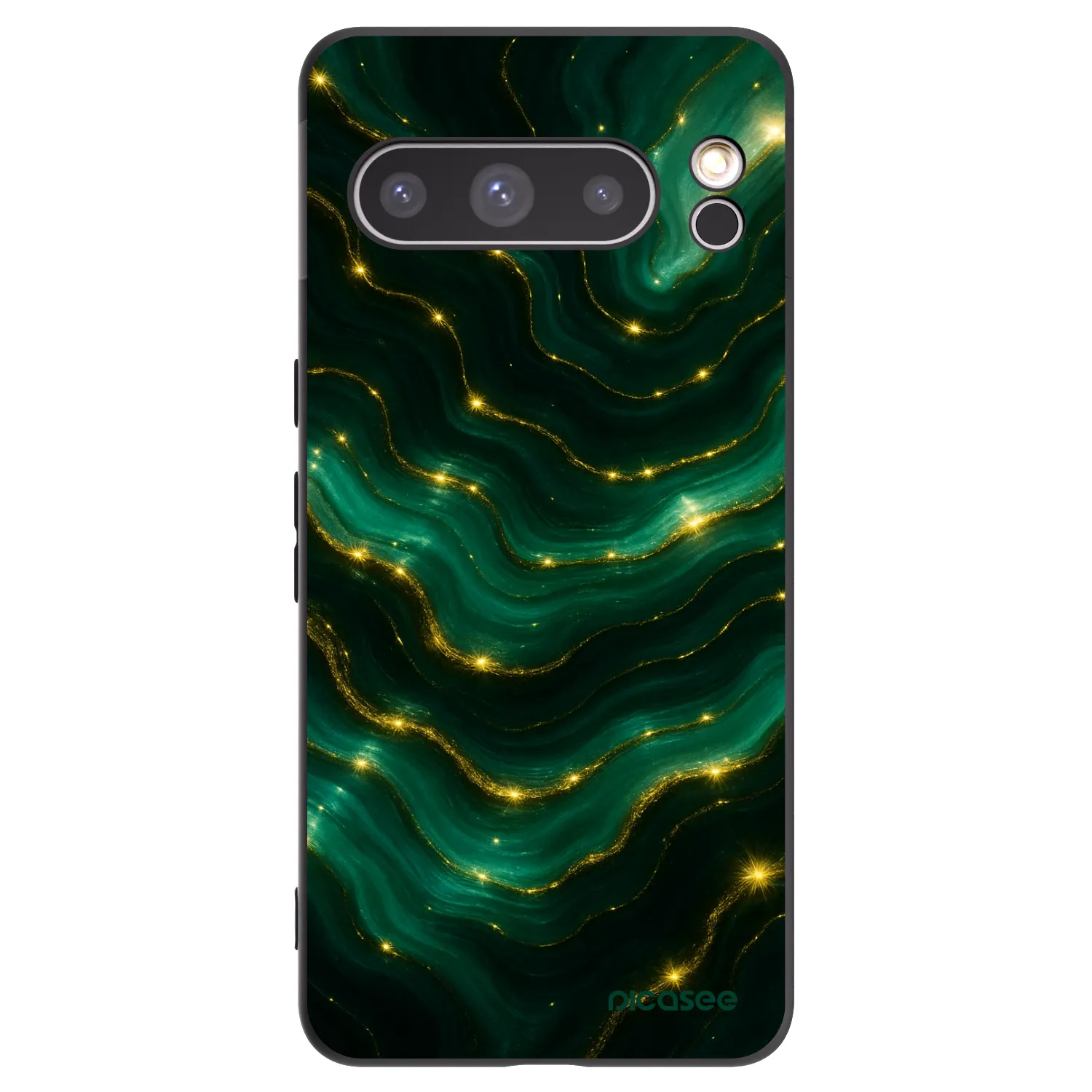 Picasee fekete szilikon tok az alábbi mobiltelefonokra Google Pixel 8 Pro - Emerald