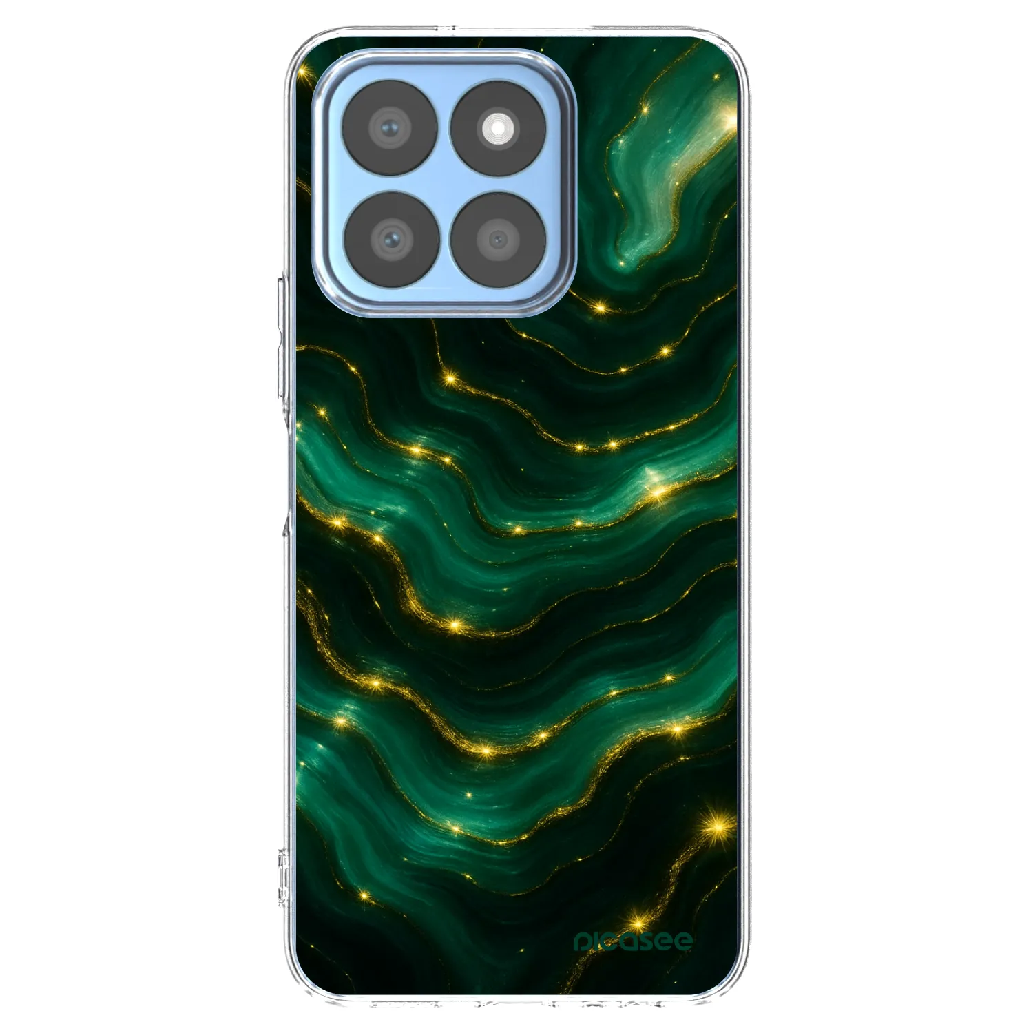 Picasee átlátszó szilikon tok az alábbi mobiltelefonokra Honor X8c - Emerald
