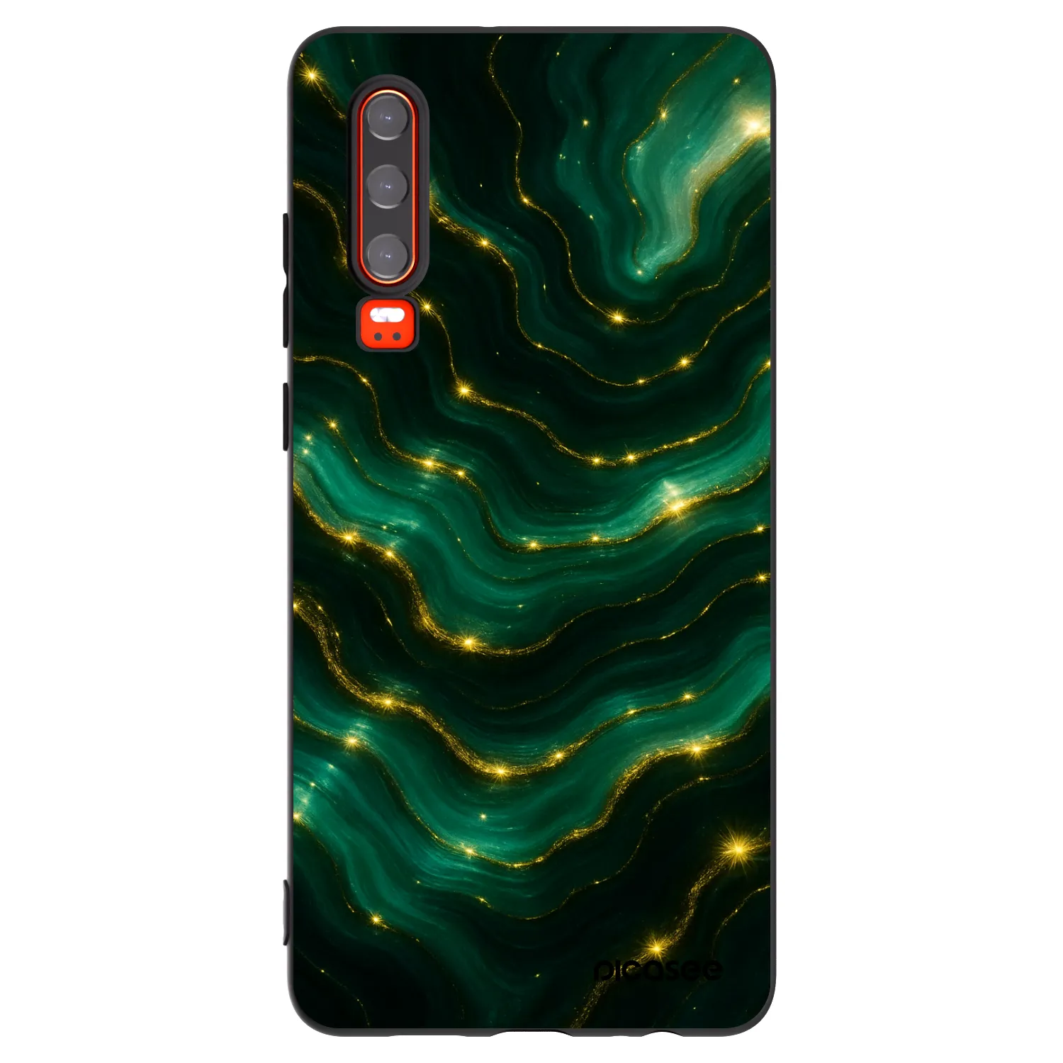 Picasee fekete szilikon tok az alábbi mobiltelefonokra Huawei P30 - Emerald