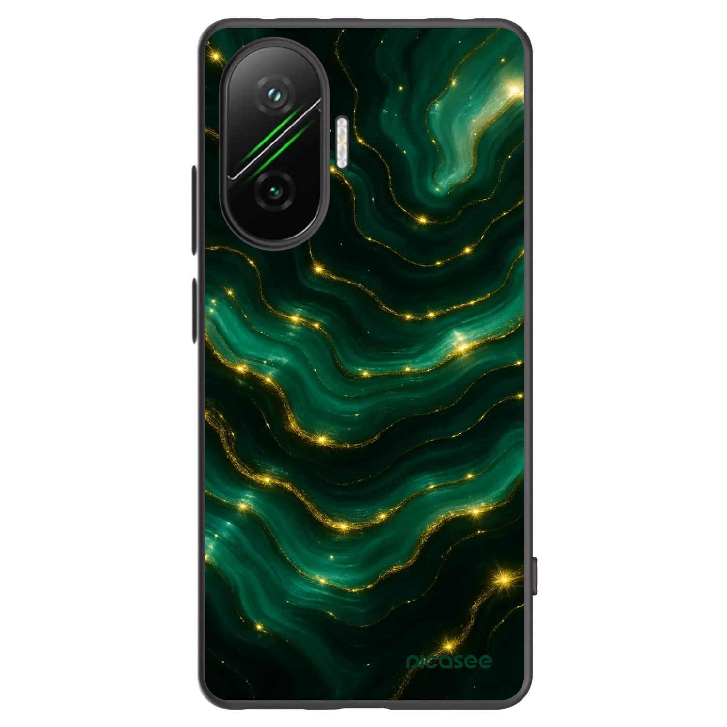 Picasee fekete szilikon tok az alábbi mobiltelefonokra Xiaomi Poco F7 Pro 5G - Emerald