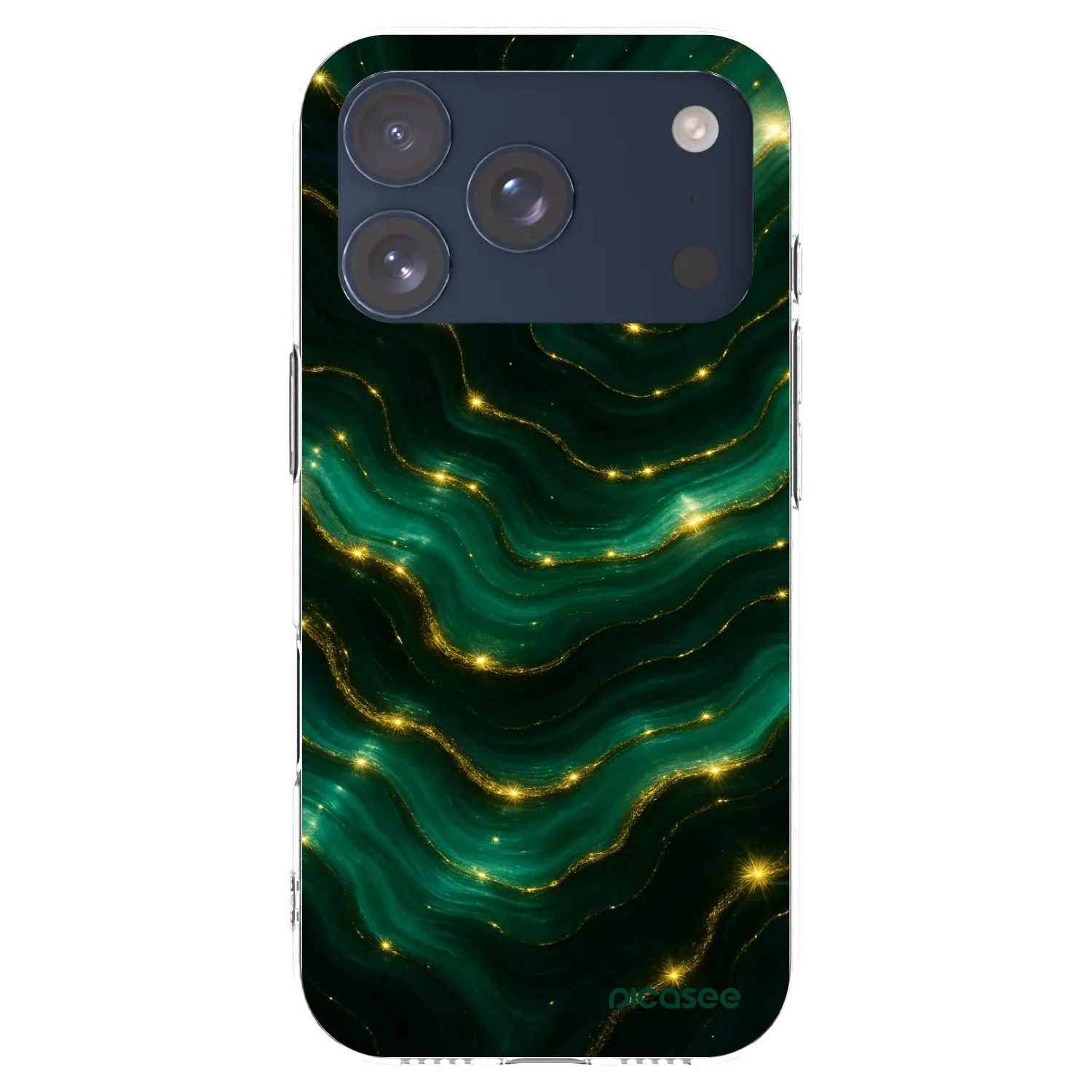 Picasee átlátszó szilikon tok az alábbi mobiltelefonokra Apple iPhone 17 Pro - Emerald