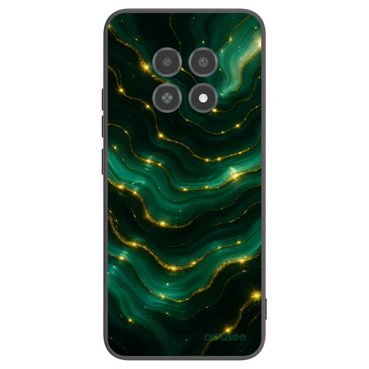Picasee fekete szilikon tok az alábbi mobiltelefonokra Realme 12X - Emerald