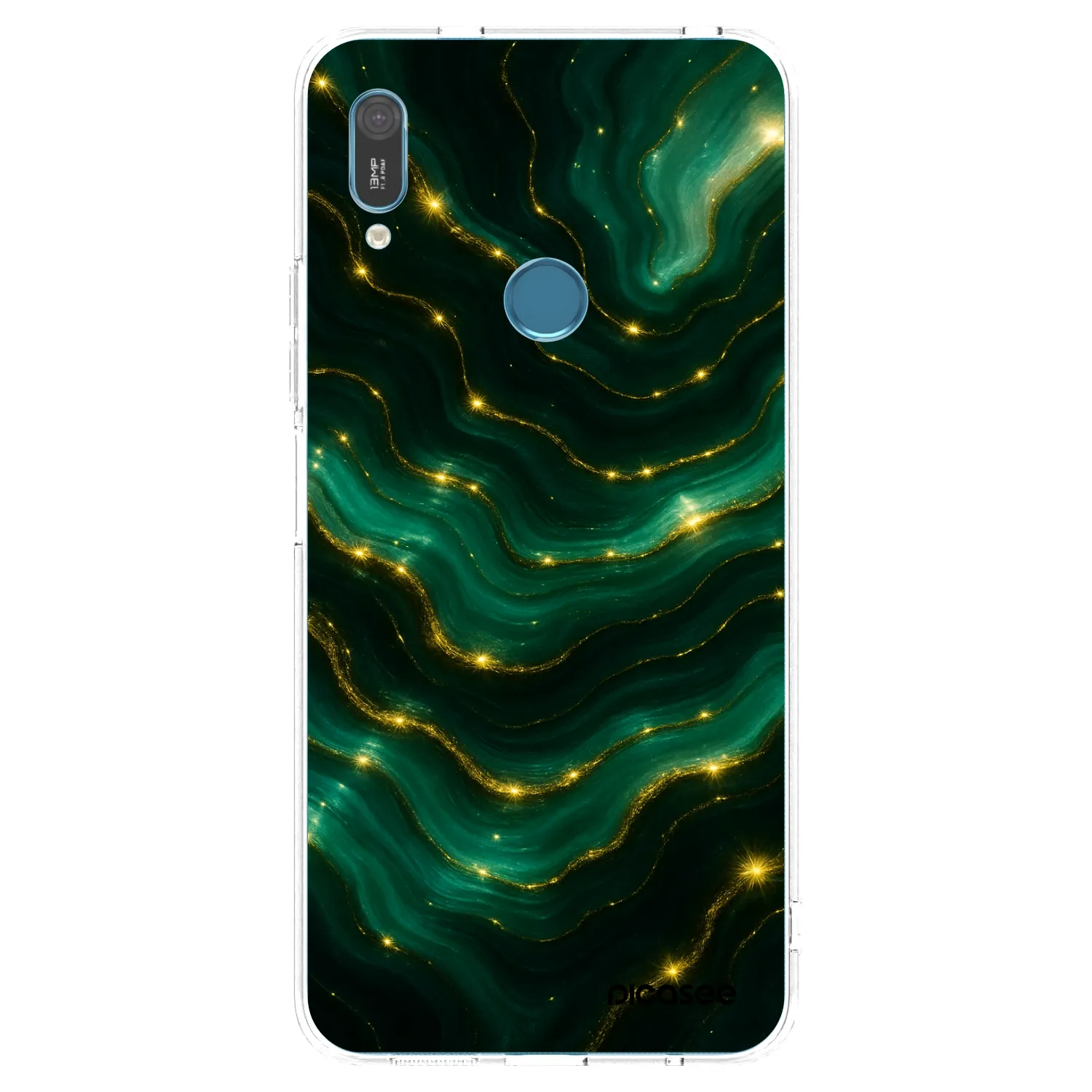 Picasee átlátszó szilikon tok az alábbi mobiltelefonokra Huawei Y6 2019 - Emerald