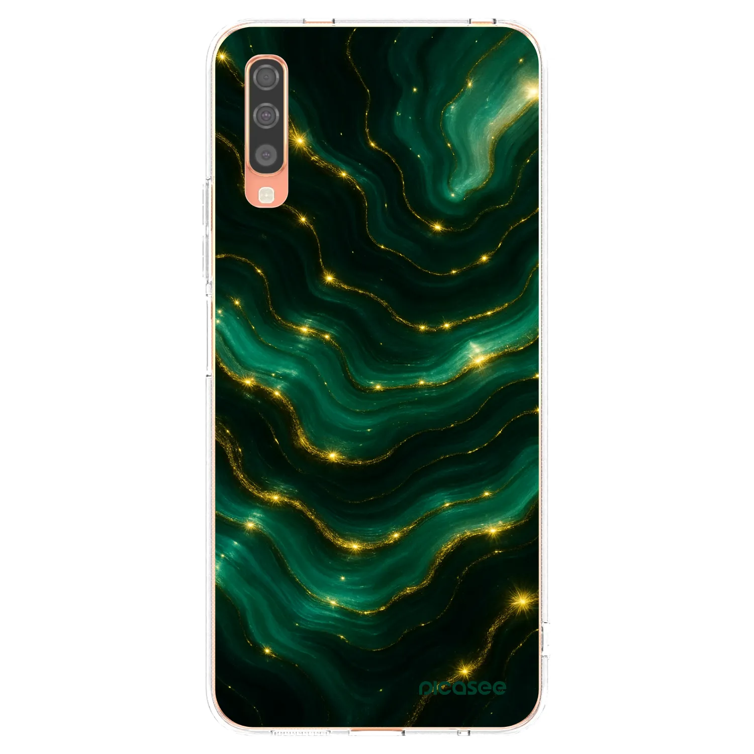 Picasee átlátszó szilikon tok az alábbi mobiltelefonokra Samsung Galaxy A70 A705F - Emerald