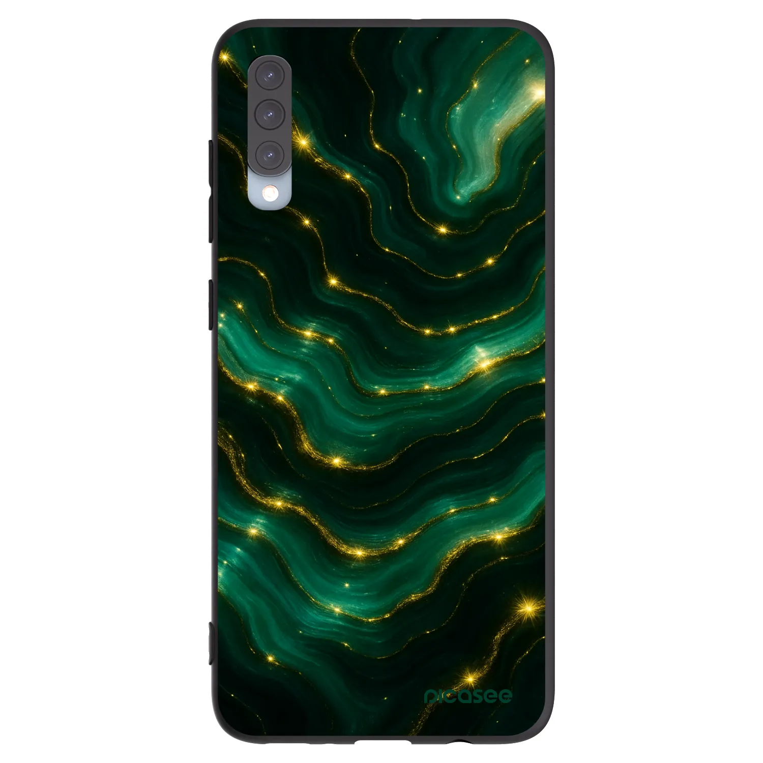 Picasee fekete szilikon tok az alábbi mobiltelefonokra Samsung Galaxy A70 A705F - Emerald