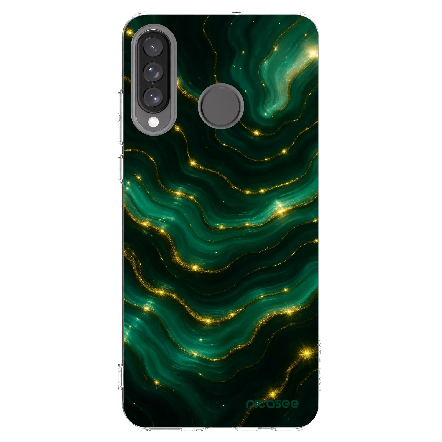 Picasee átlátszó szilikon tok az alábbi mobiltelefonokra Huawei P30 Lite - Emerald