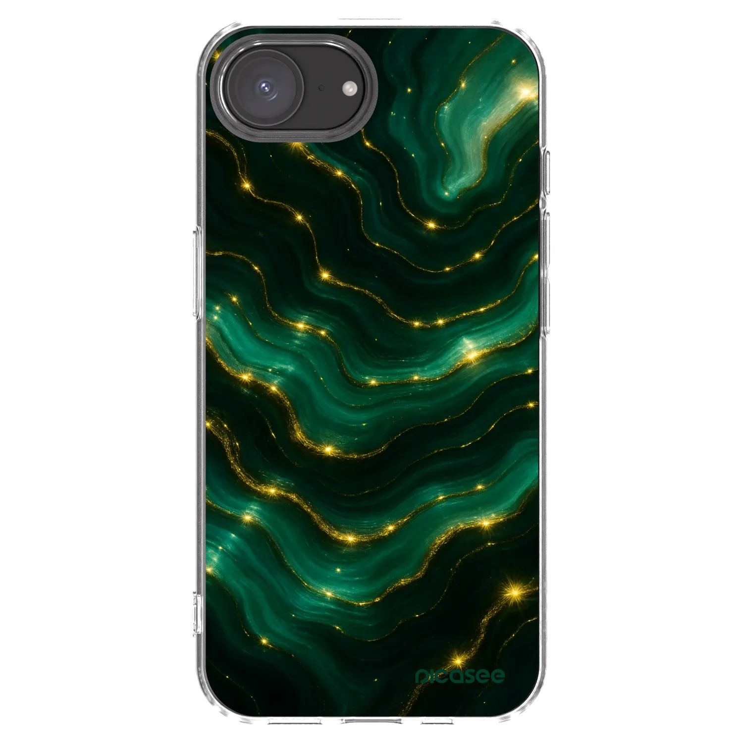 Picasee átlátszó szilikon tok az alábbi mobiltelefonokra Apple iPhone 17e - Emerald
