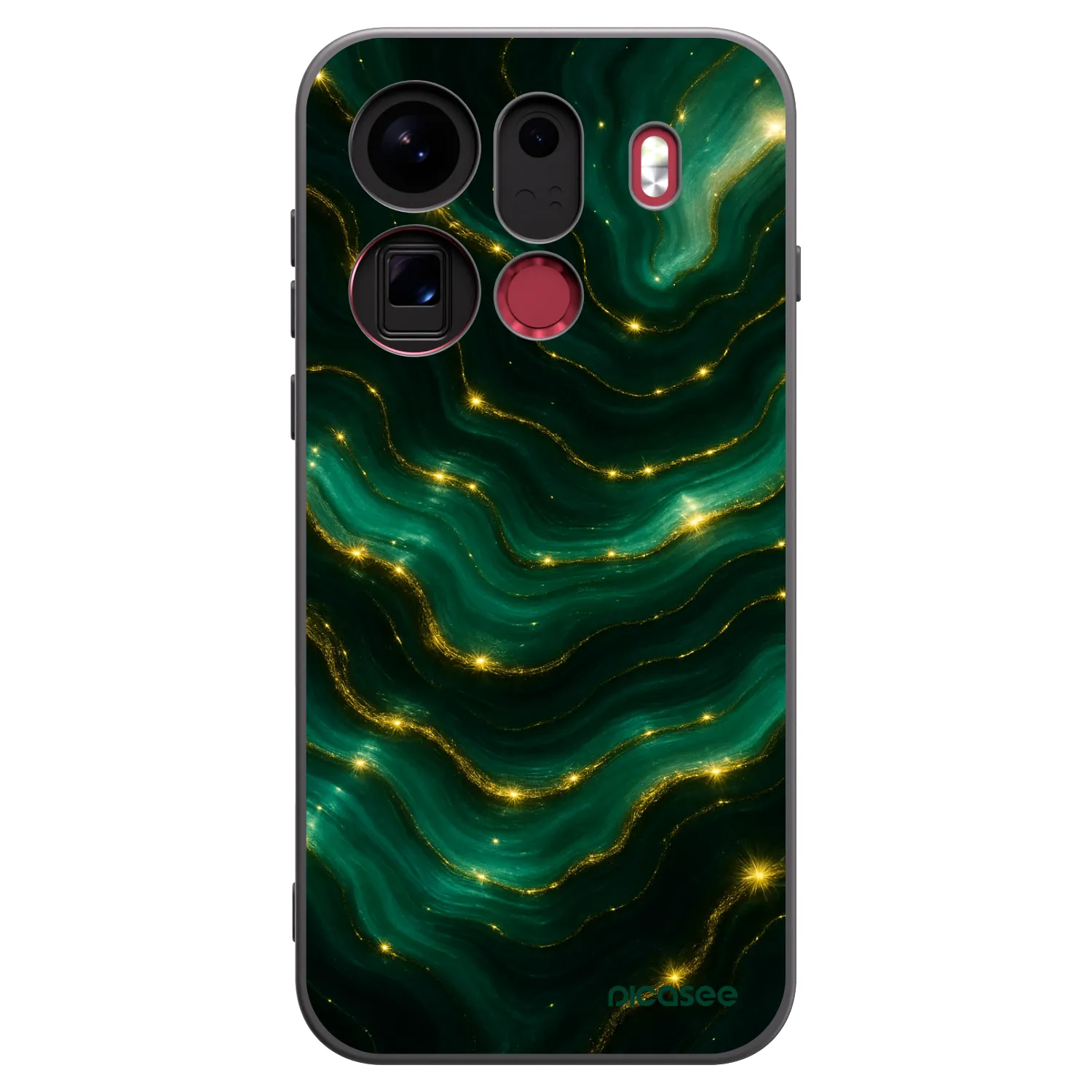 Picasee fekete szilikon tok az alábbi mobiltelefonokra OPPO Find X9 Pro - Emerald