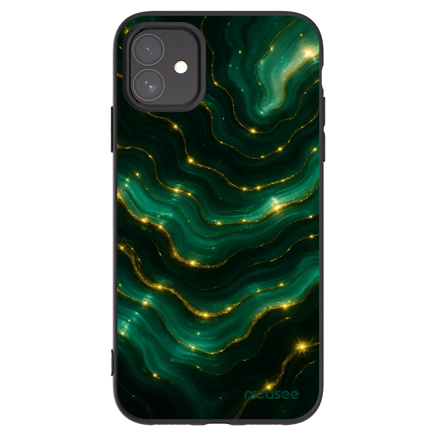 Picasee fekete szilikon tok az alábbi mobiltelefonokra Apple iPhone 11 - Emerald