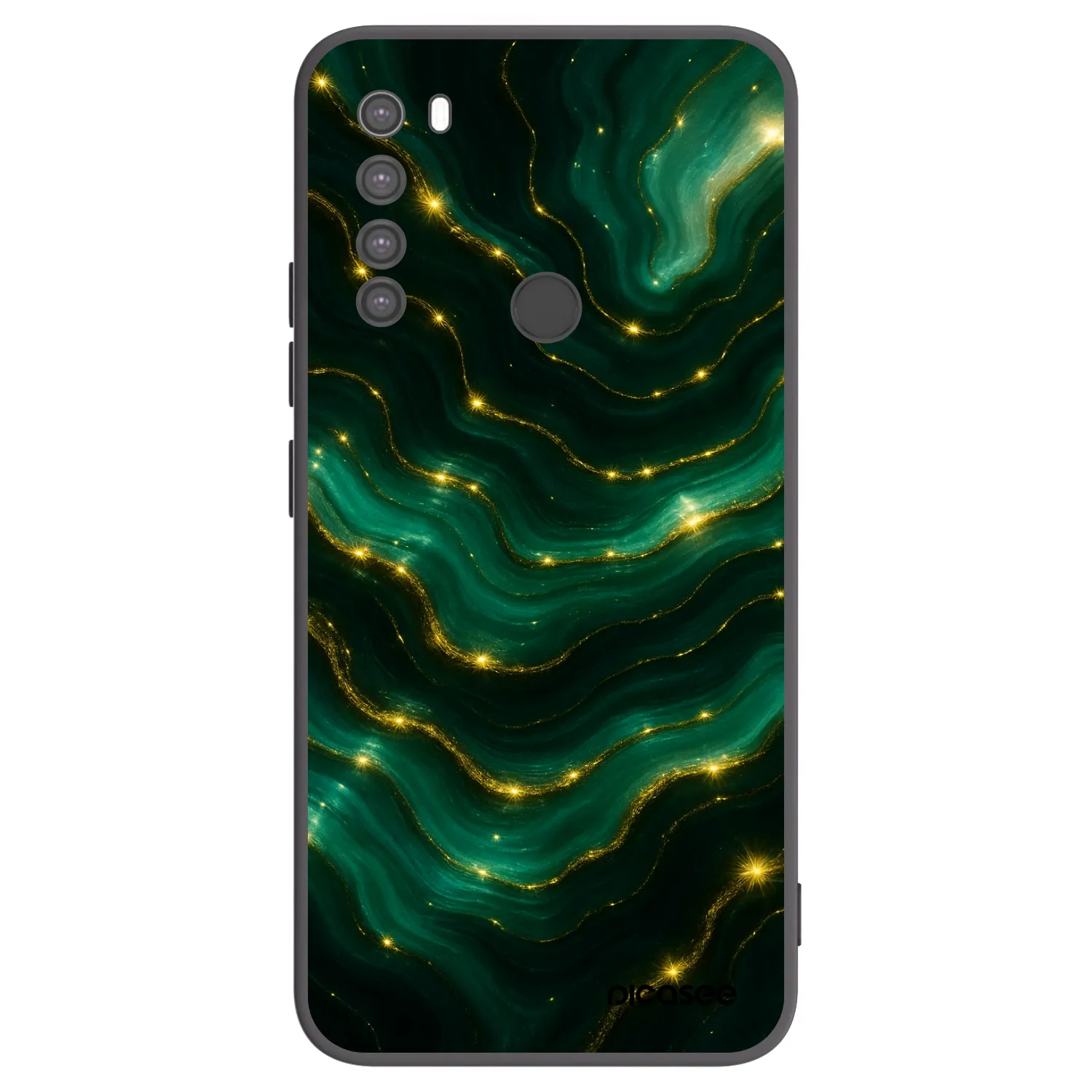 Picasee fekete szilikon tok az alábbi mobiltelefonokra Xiaomi Redmi Note 8 - Emerald