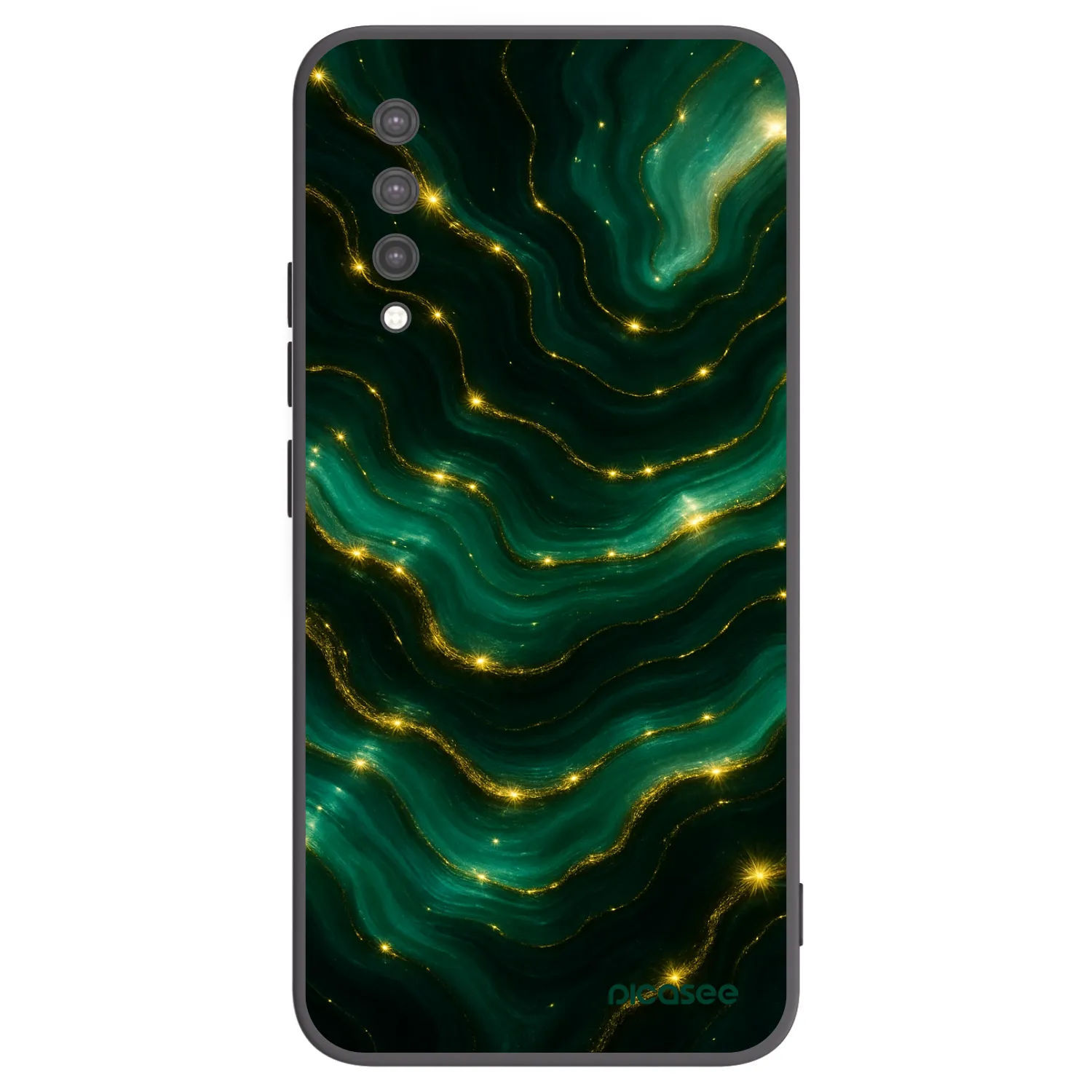 Picasee fekete szilikon tok az alábbi mobiltelefonokra Xiaomi Mi 9 Lite - Emerald