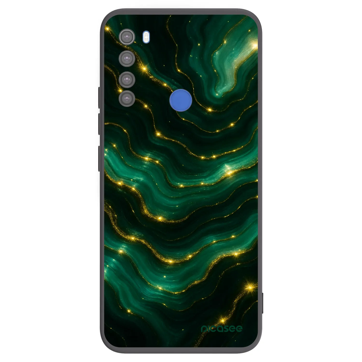 Picasee fekete szilikon tok az alábbi mobiltelefonokra Xiaomi Redmi Note 8T - Emerald
