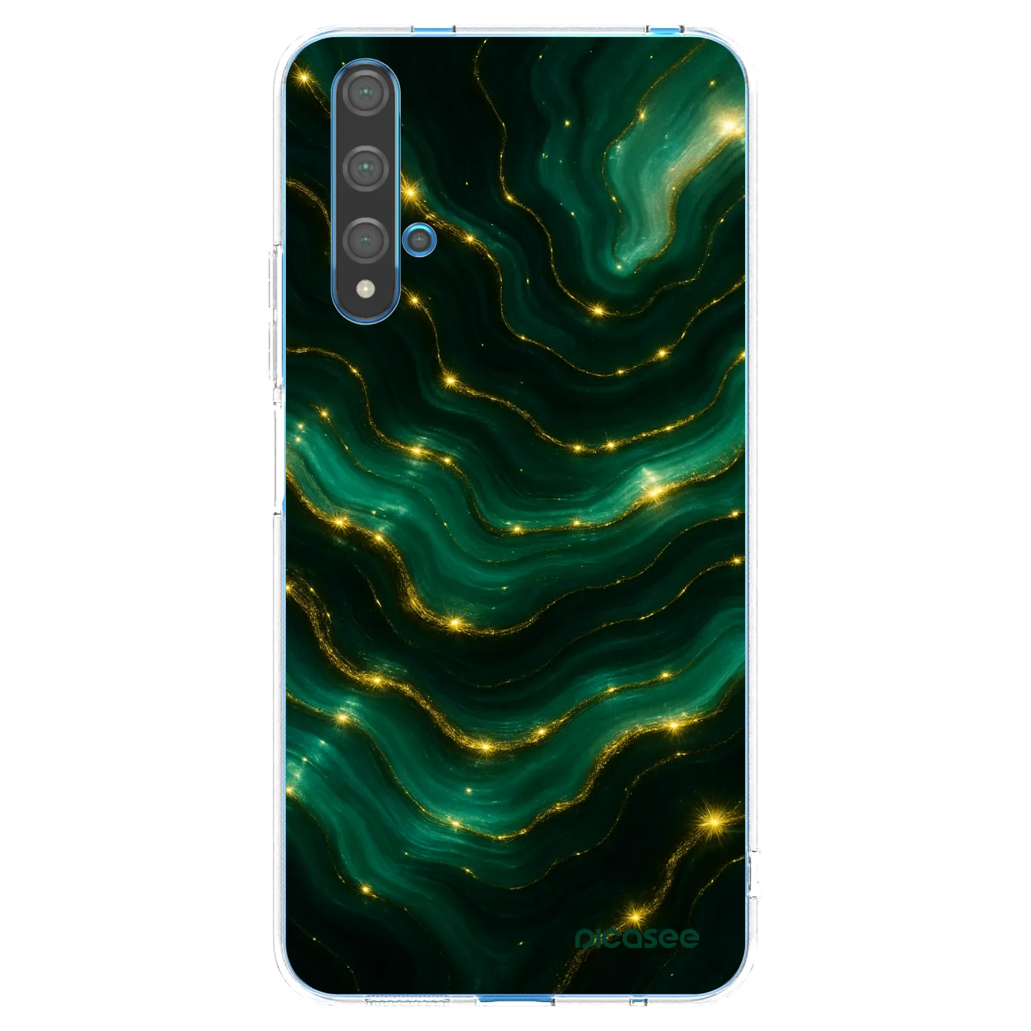 Picasee átlátszó szilikon tok az alábbi mobiltelefonokra Huawei Nova 5T - Emerald