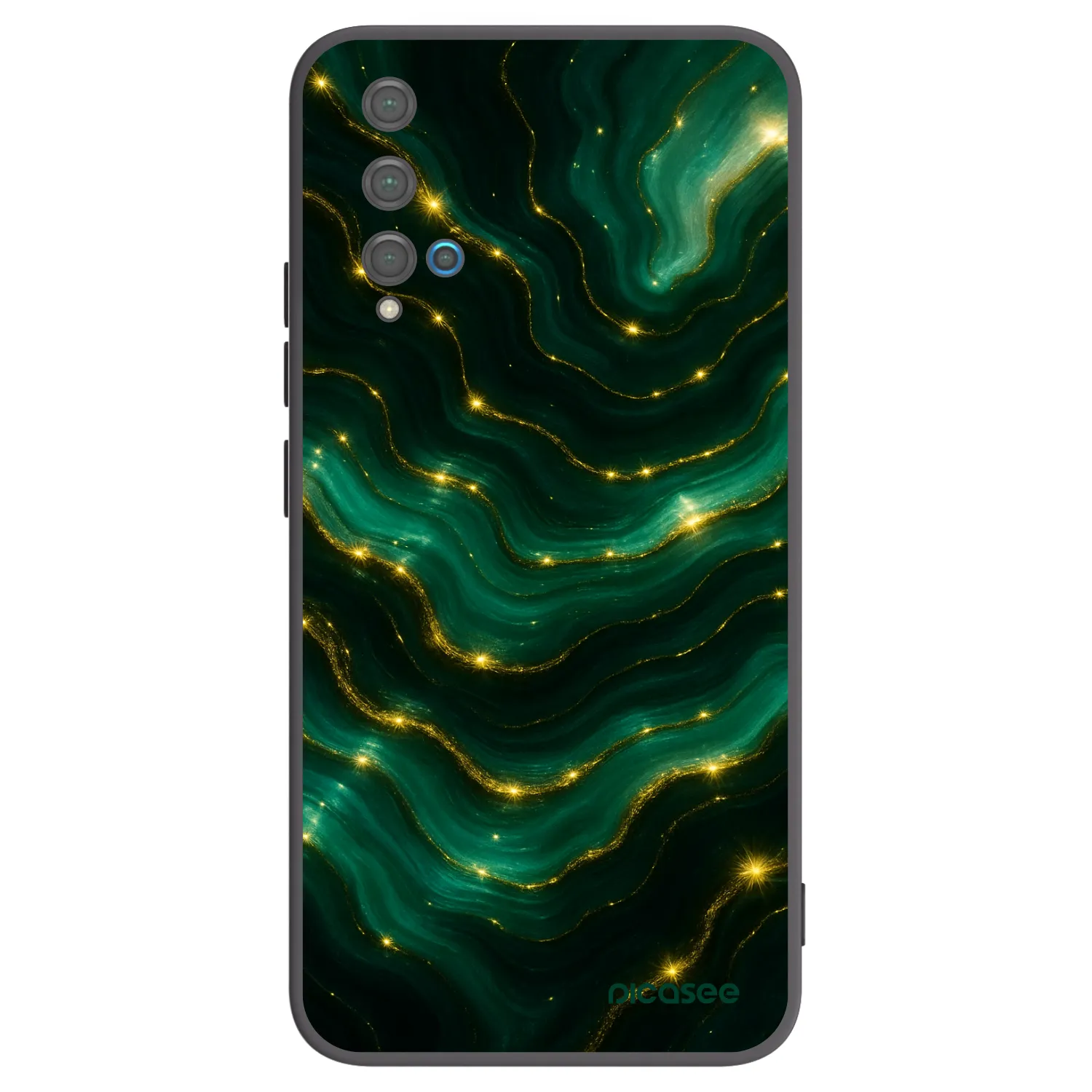 Picasee fekete szilikon tok az alábbi mobiltelefonokra Huawei Nova 5T - Emerald
