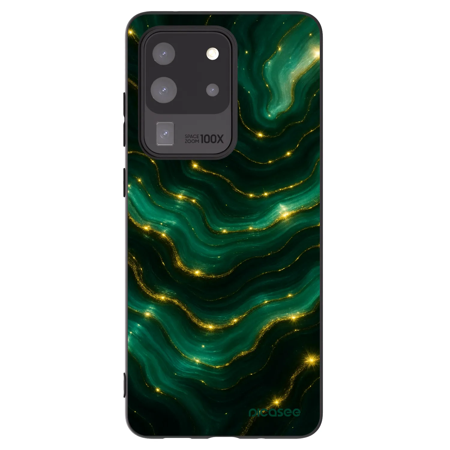 Picasee fekete szilikon tok az alábbi mobiltelefonokra Samsung Galaxy S20 Ultra 5G G988F - Emerald