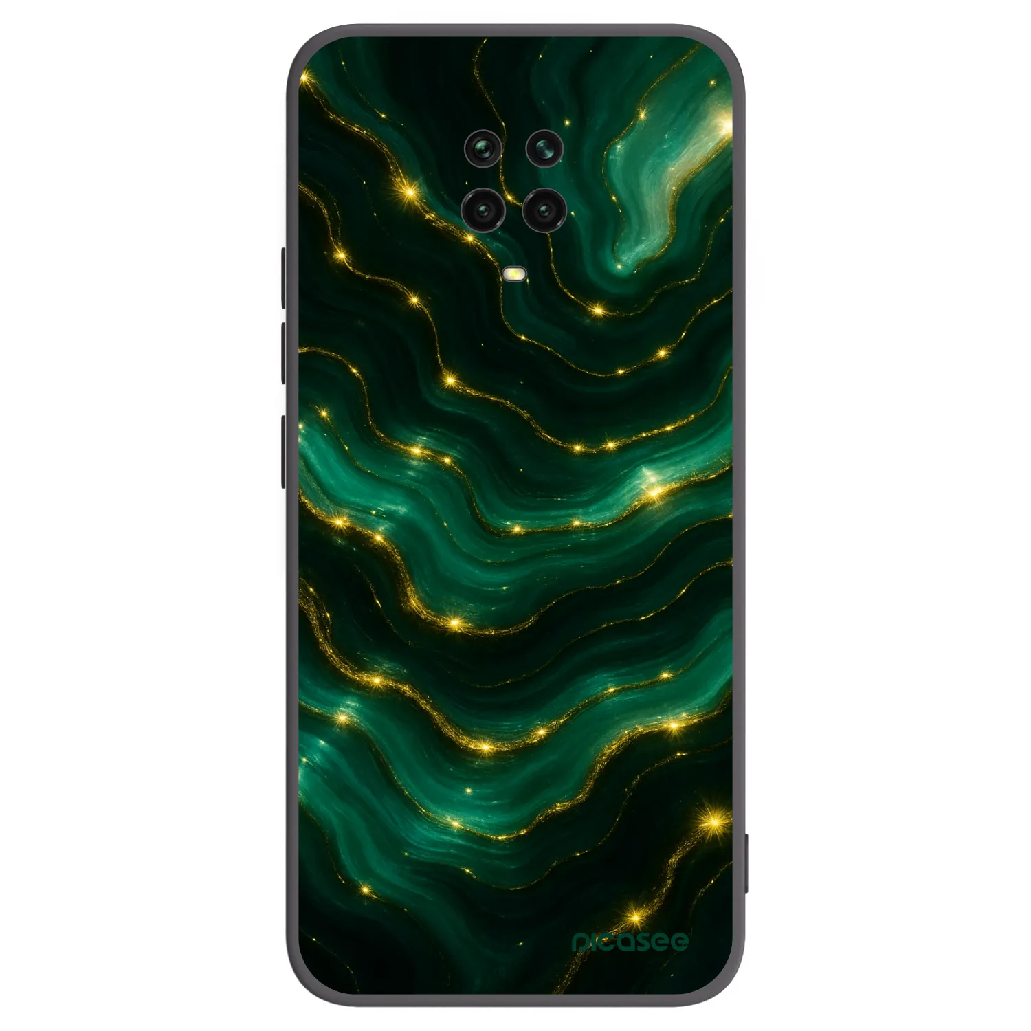 Picasee fekete szilikon tok az alábbi mobiltelefonokra Xiaomi Redmi Note 9 Pro - Emerald