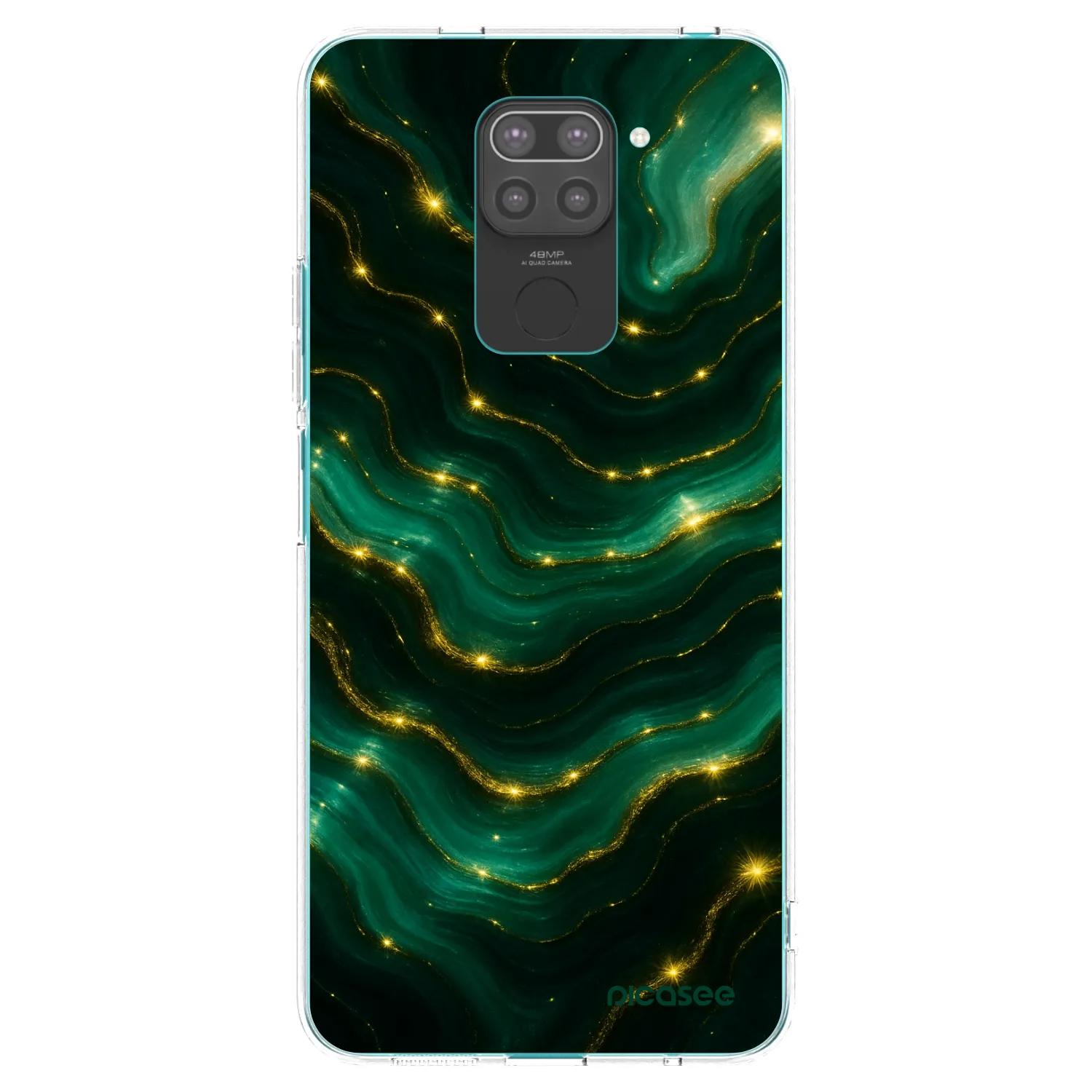 Picasee fekete szilikon tok az alábbi mobiltelefonokra Xiaomi Redmi Note 9 - Emerald