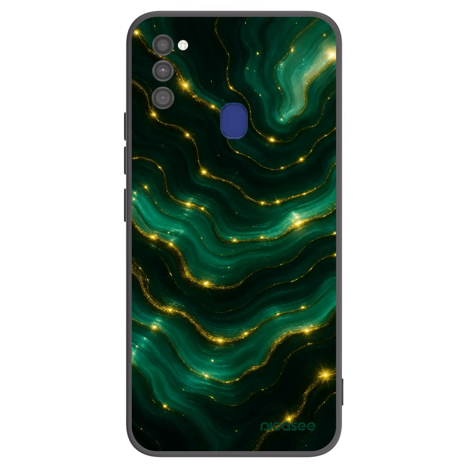 Picasee fekete szilikon tok az alábbi mobiltelefonokra Samsung Galaxy M21 M215F - Emerald