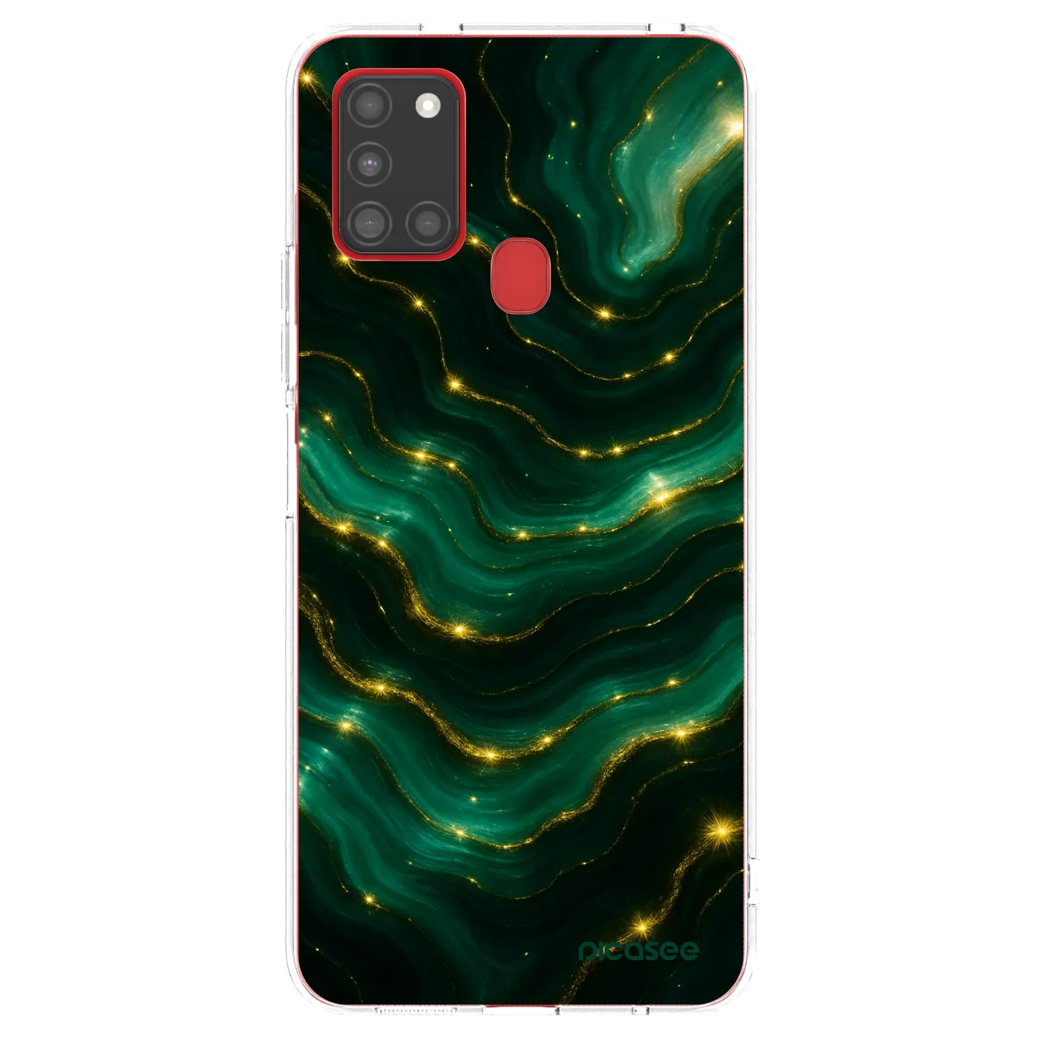 Picasee átlátszó szilikon tok az alábbi mobiltelefonokra Samsung Galaxy A21s - Emerald