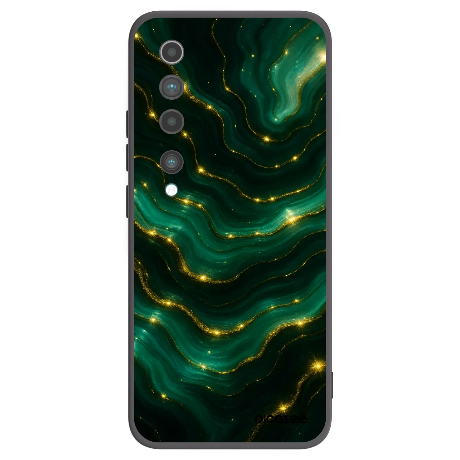 Picasee fekete szilikon tok az alábbi mobiltelefonokra Xiaomi Mi 10 - Emerald