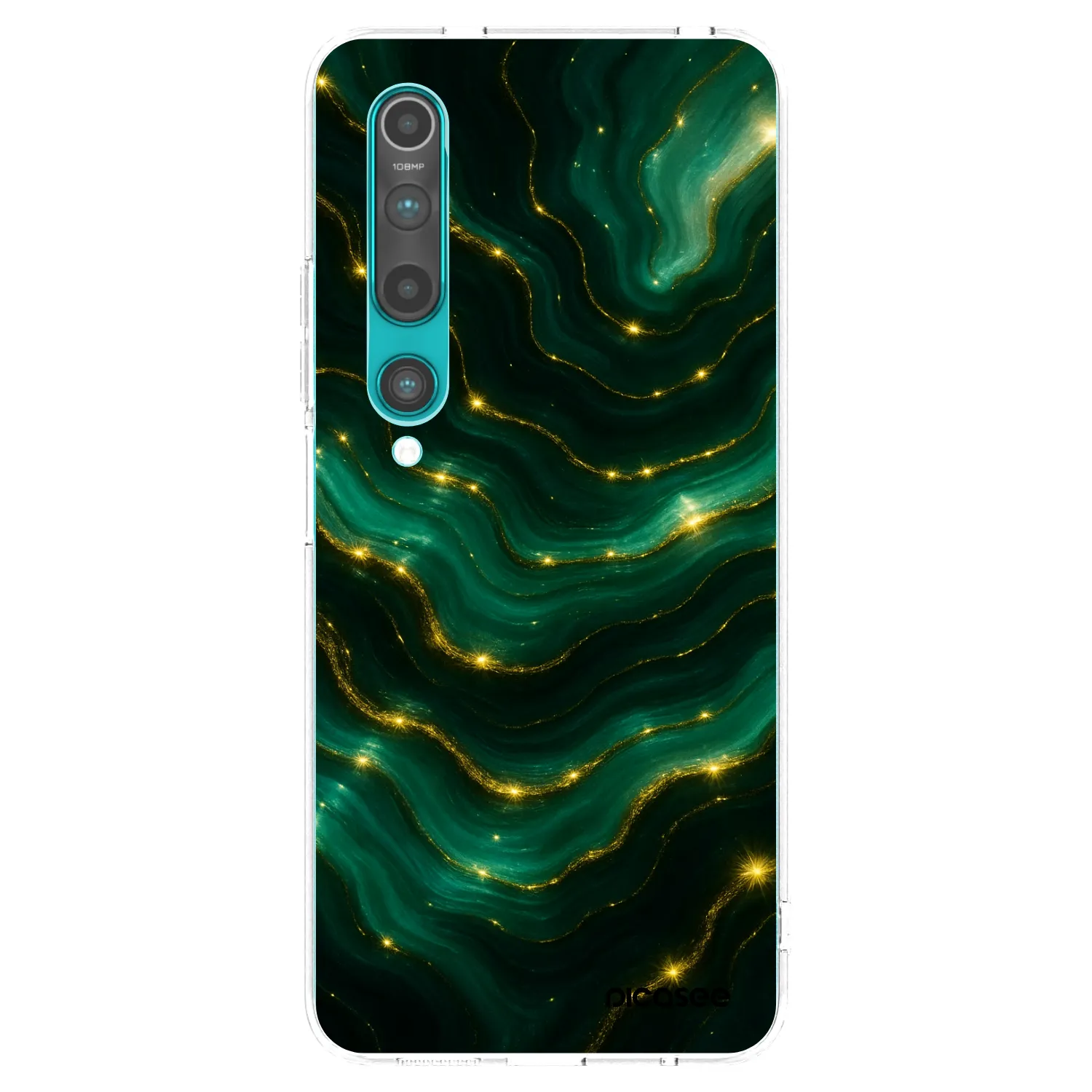 Picasee átlátszó szilikon tok az alábbi mobiltelefonokra Xiaomi Mi 10 - Emerald