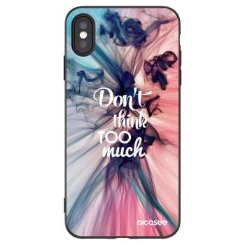 Picasee fekete szilikon tok az alábbi mobiltelefonokra Apple iPhone XS Max - Don't think TOO much
