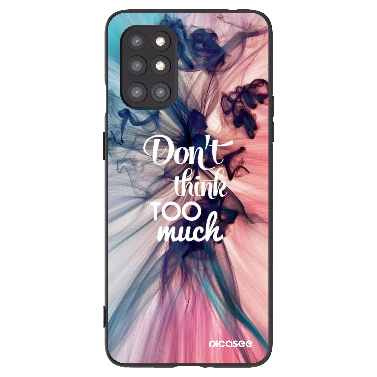 Picasee fekete szilikon tok az alábbi mobiltelefonokra OnePlus 8T - Don't think TOO much