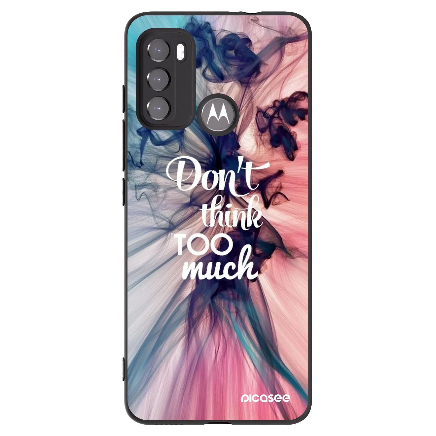 Picasee fekete szilikon tok az alábbi mobiltelefonokra Motorola Moto G60 - Don't think TOO much
