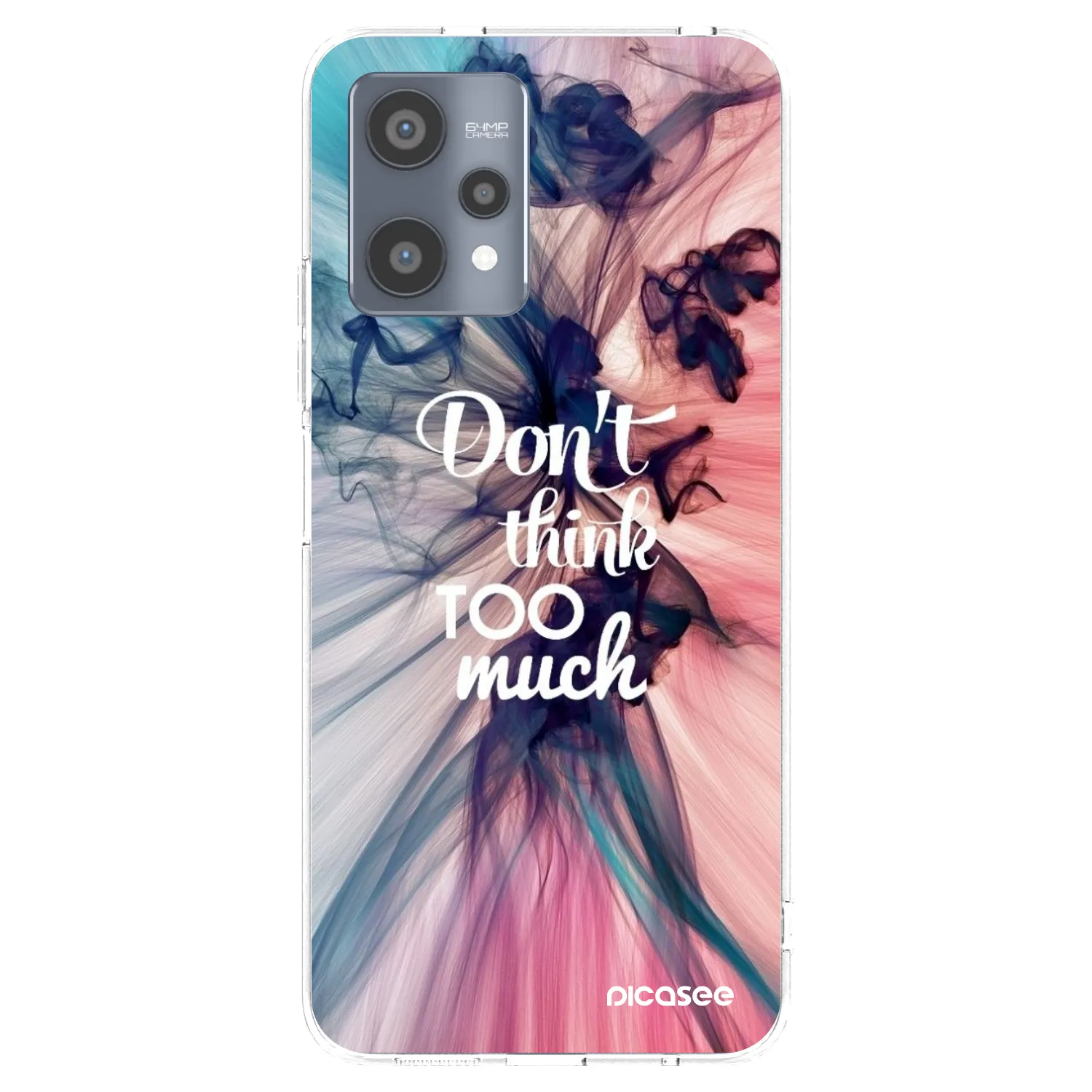 Picasee átlátszó szilikon tok az alábbi mobiltelefonokra Realme 9 Pro 5G - Don't think TOO much