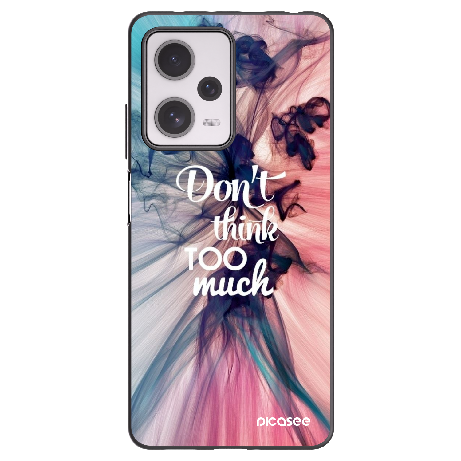 Picasee fekete szilikon tok az alábbi mobiltelefonokra Xiaomi Redmi Note 12 Pro+ 5G - Don't think TOO much