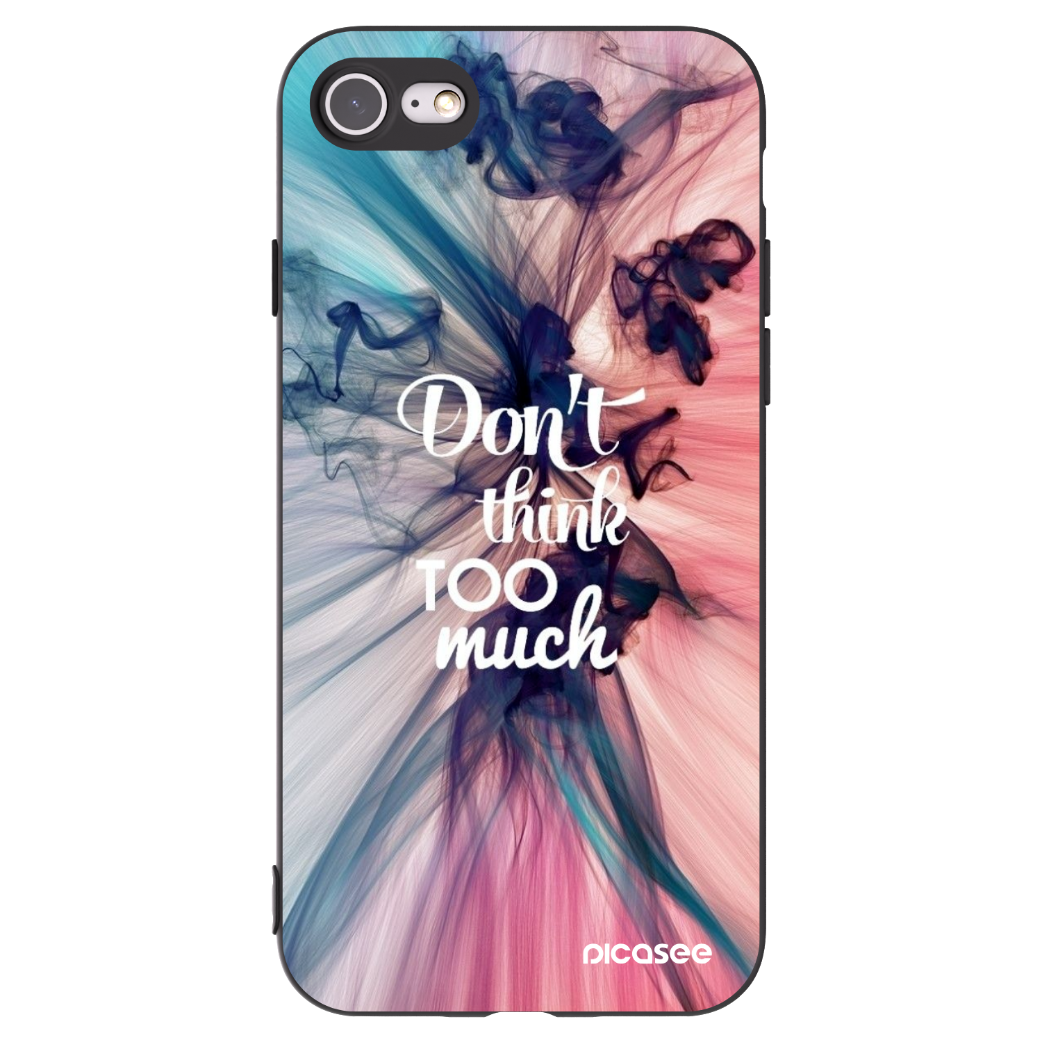 Picasee fekete szilikon tok az alábbi mobiltelefonokra Apple iPhone 7 - Don't think TOO much