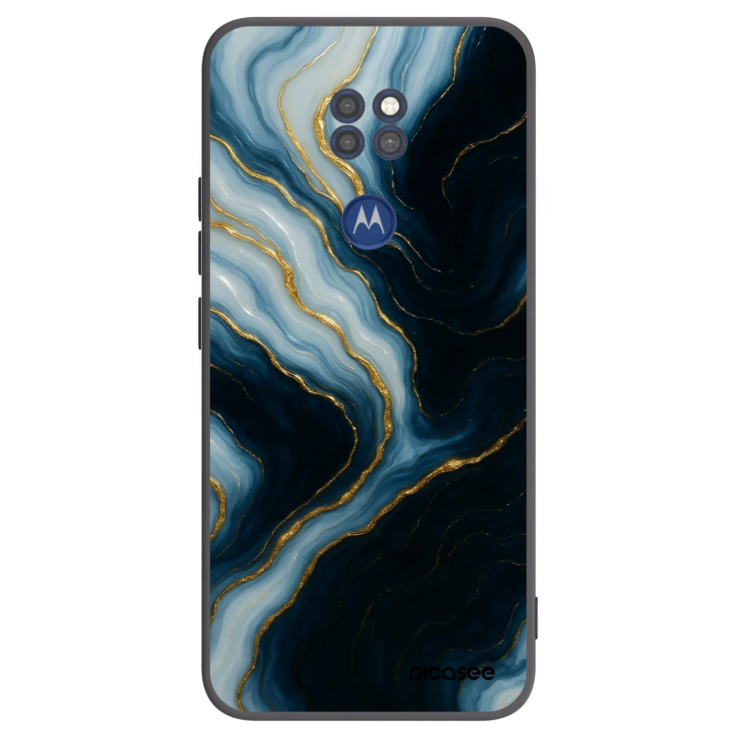 Picasee fekete szilikon tok az alábbi mobiltelefonokra Motorola Moto G9 Play - Luna