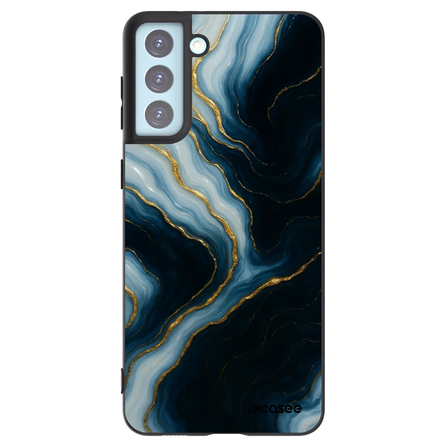 Picasee fekete szilikon tok az alábbi mobiltelefonokra Samsung Galaxy S21+ 5G G996F - Luna