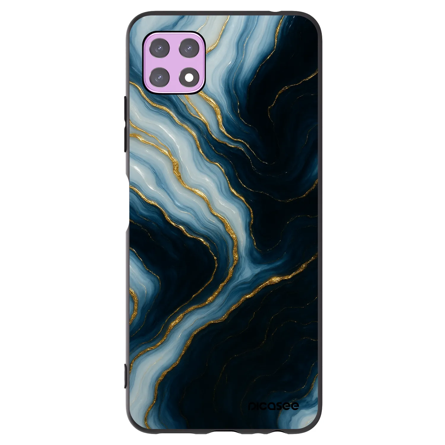 Picasee fekete szilikon tok az alábbi mobiltelefonokra Samsung Galaxy A22 A226B 5G - Luna